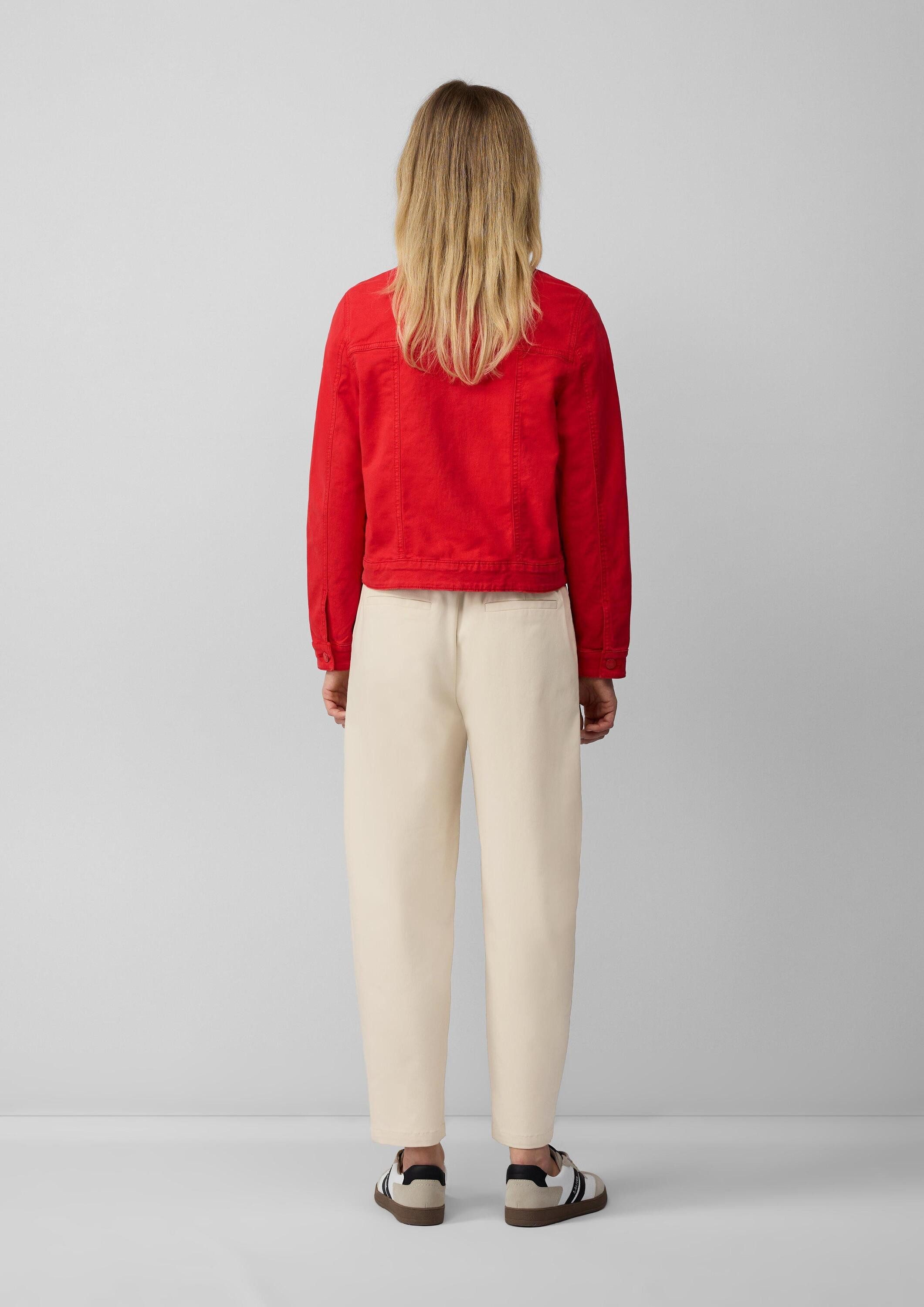 s.Oliver Funktionsjacke Indoor-Jacke Elastische Jeansjacke mit seitlichen Eingrifftaschen