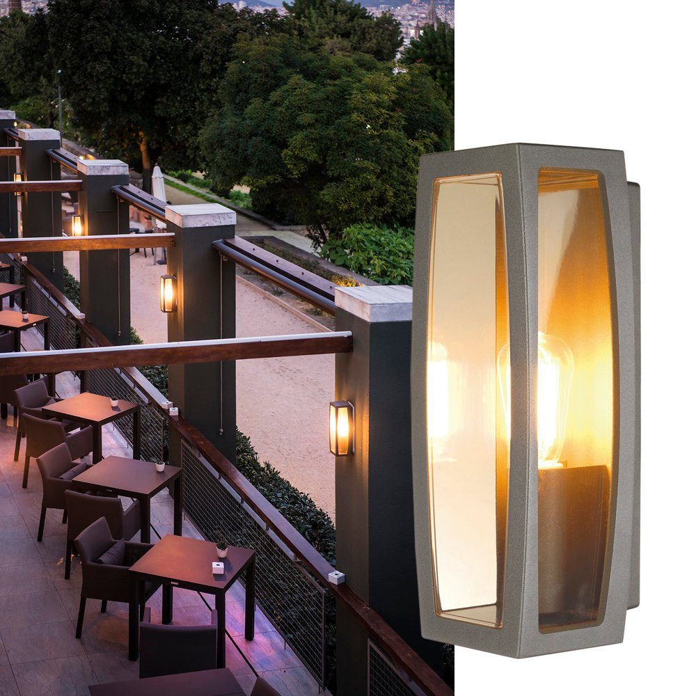 SLV Deckenleuchte Wandleuchte Meridian Box, E27, anthrazit, IP54, keine Angabe, Leuchtmittel enthalten: Nein, warmweiss, Aussenlampe, Aussenwandleuchte, Outdoor-Leuchte