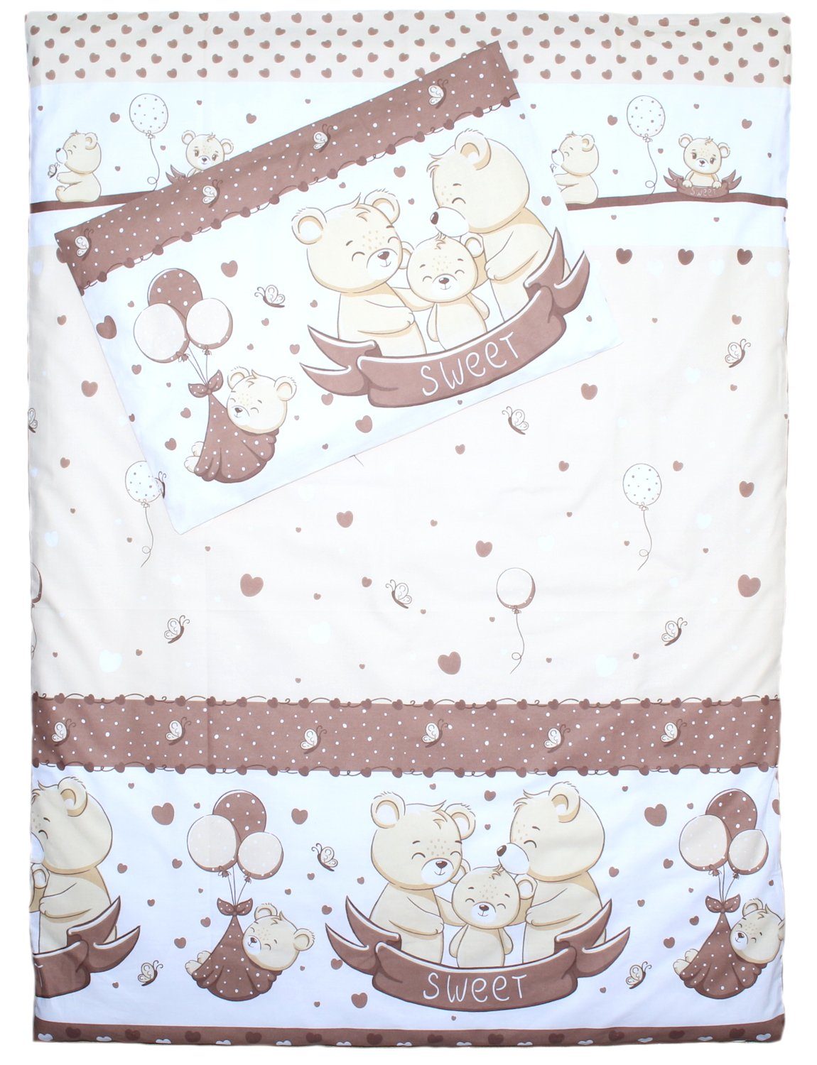 Babybettwäsche 2 teilige Baby Kinder Bettwäsche 100% Baumwolle 100x135 cm