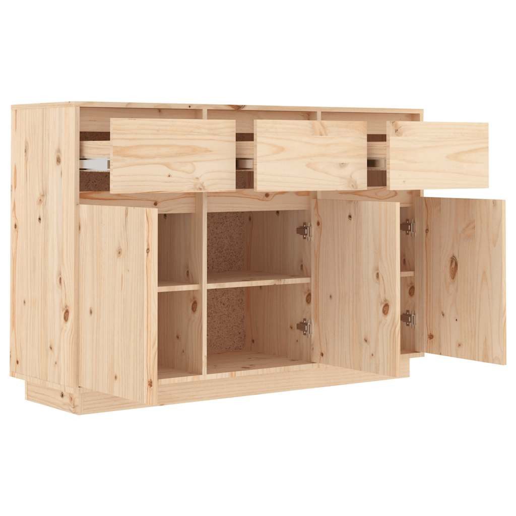 furnicato Sideboard Massivholz 111 x 36 x 75 cm (1 St), Stabile Kommode mit 3 Schubladen und 6 Fächern für dein Wohnzimmer – Bild 5 von 5
