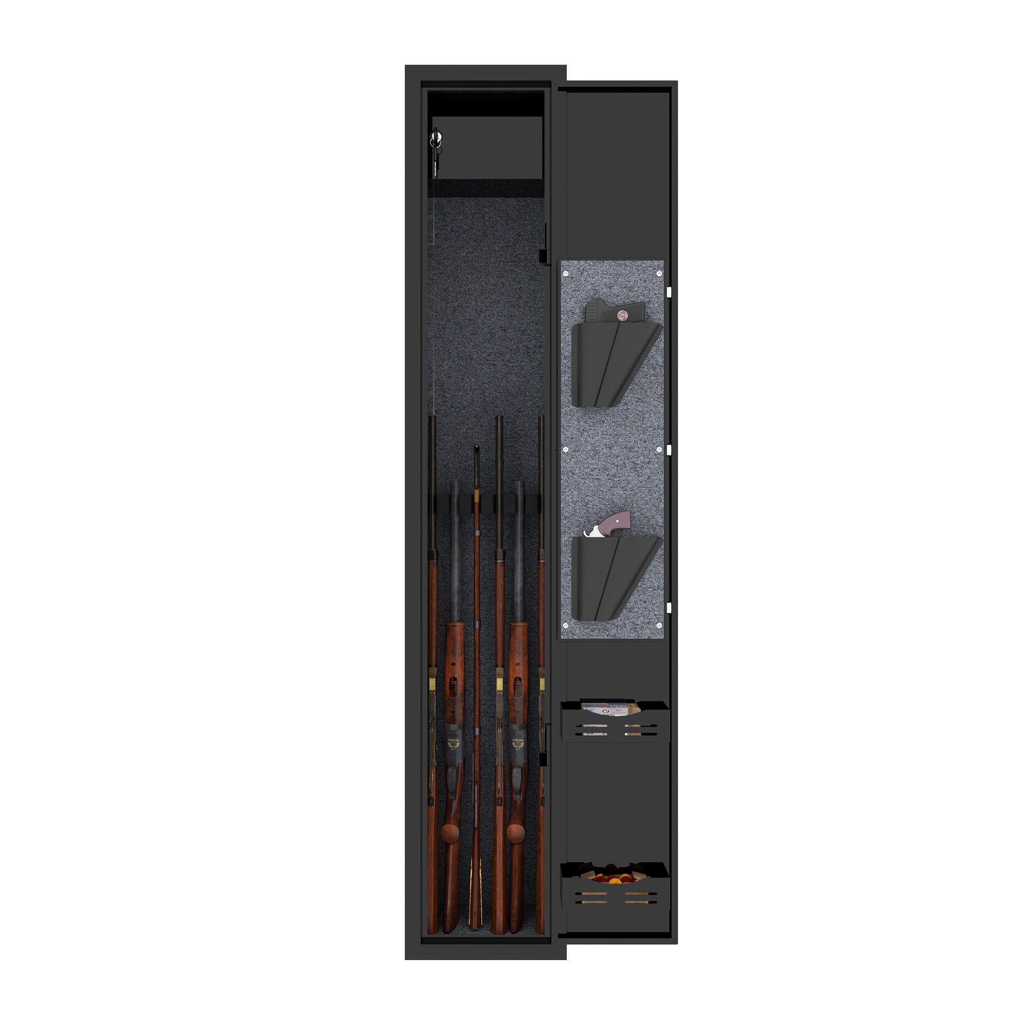 Odikalo Waffenschloss Gewehrschrank Gewehrsafe Langwaffen Gewehre Schrotflinten-Safe Schwarz