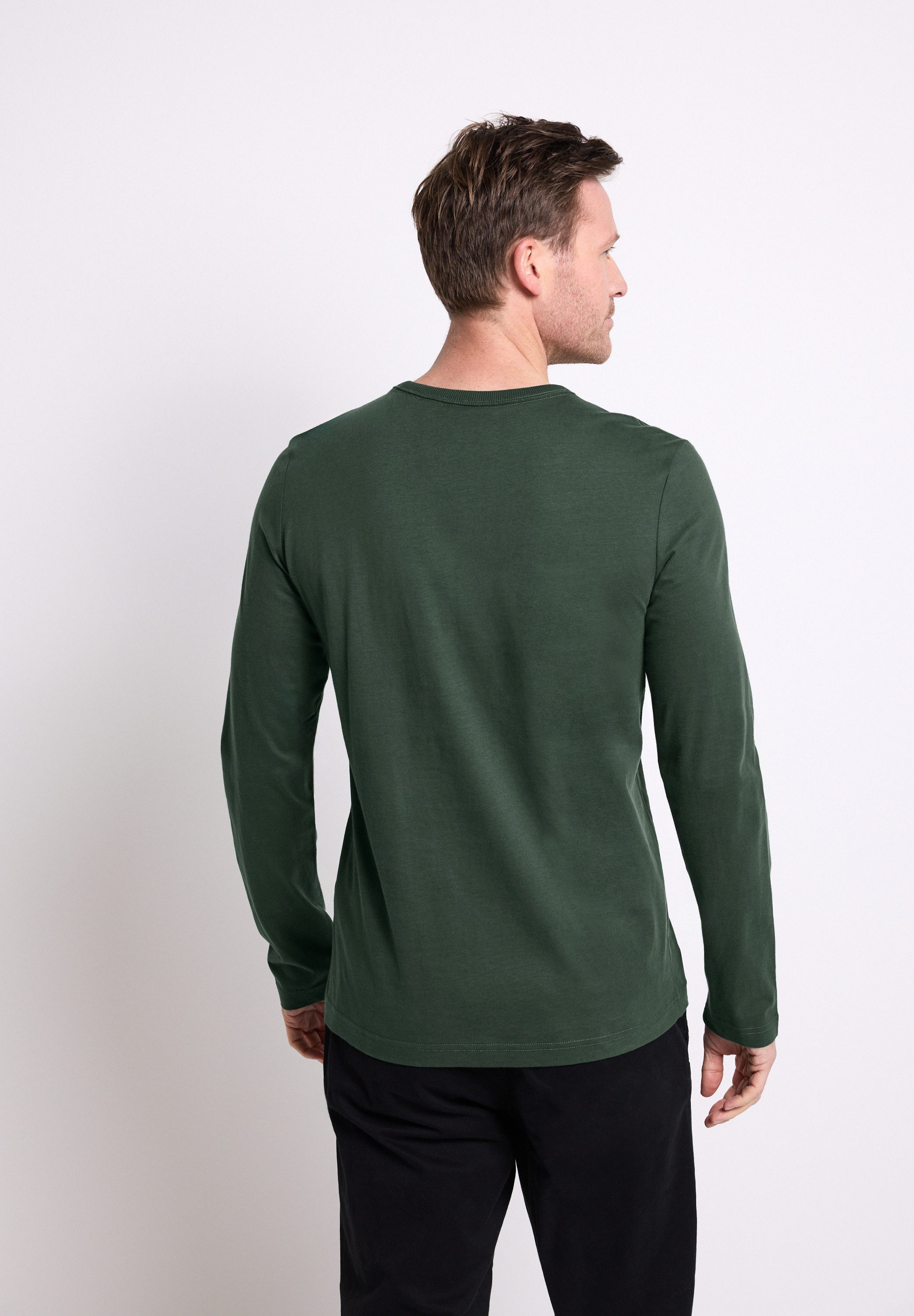 STREET ONE MEN Langarmshirt aus reiner günstig online kaufen