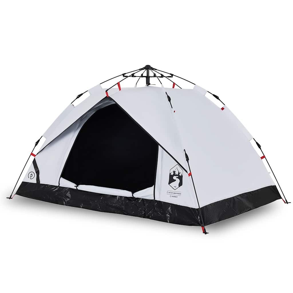 vidaXL Kuppelzelt Kuppel-Campingzelt 2 Personen Weiß Verdunkelt Quick Release, Personen: 2 (1 tlg)