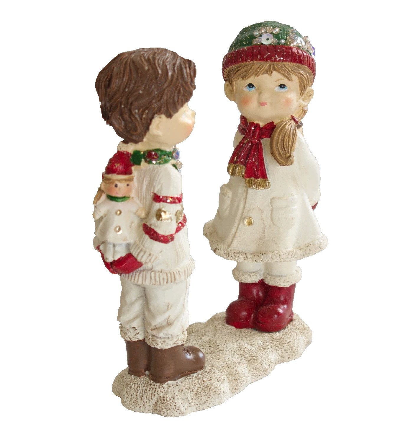 Kaufhaus le petit Weihnachtsfigur Winterkinder Deko Kinder Paar Puppe Figur günstig online kaufen