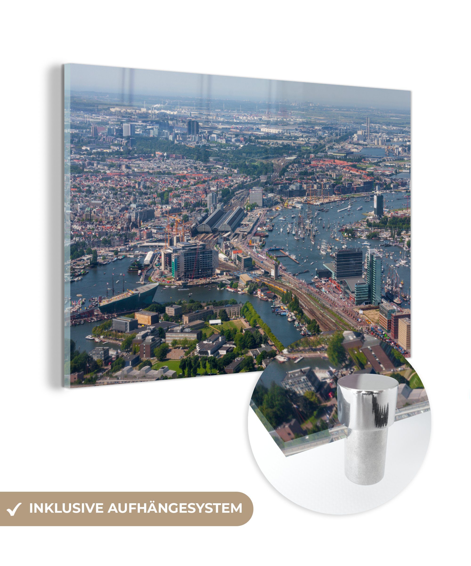 MuchoWow Acrylglasbild Segelveranstaltung in Amsterdam, (1 St), Acrylglasbilder Wohnzimmer & Schlafzimmer