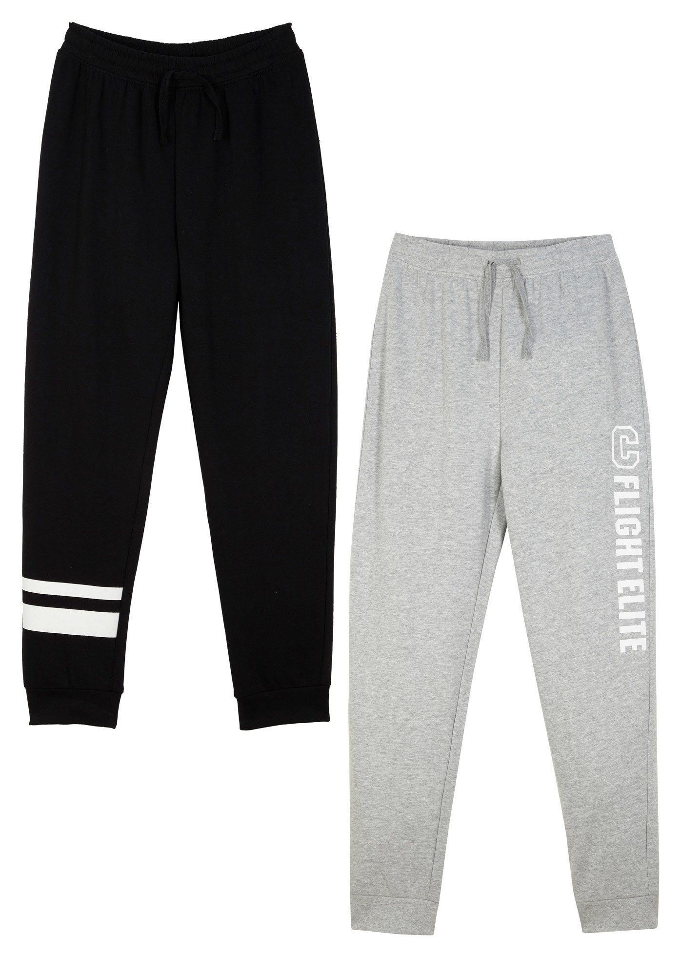 bonprix Jogginghose (Packung, 2-tlg) aus Baumwoll-Mix, mit Eingrifftaschen, bequeme Passform