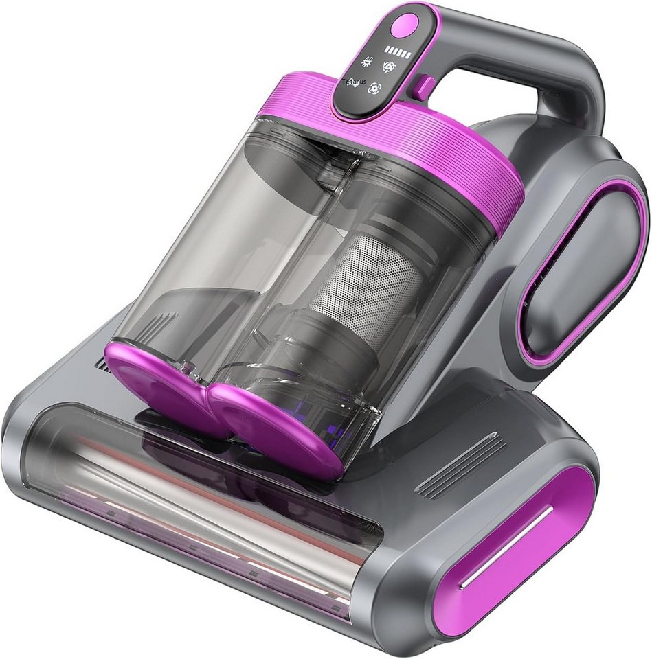 TWUFY Matratzenreinigungsgerät Milbenstaubsauger mit UV-C-Licht Milben-Handstaubsauger, 120 W, beutellos, 120 W, beutellos, 13KPA,Ultraschall,doppelter Zyklon, Drahtlos