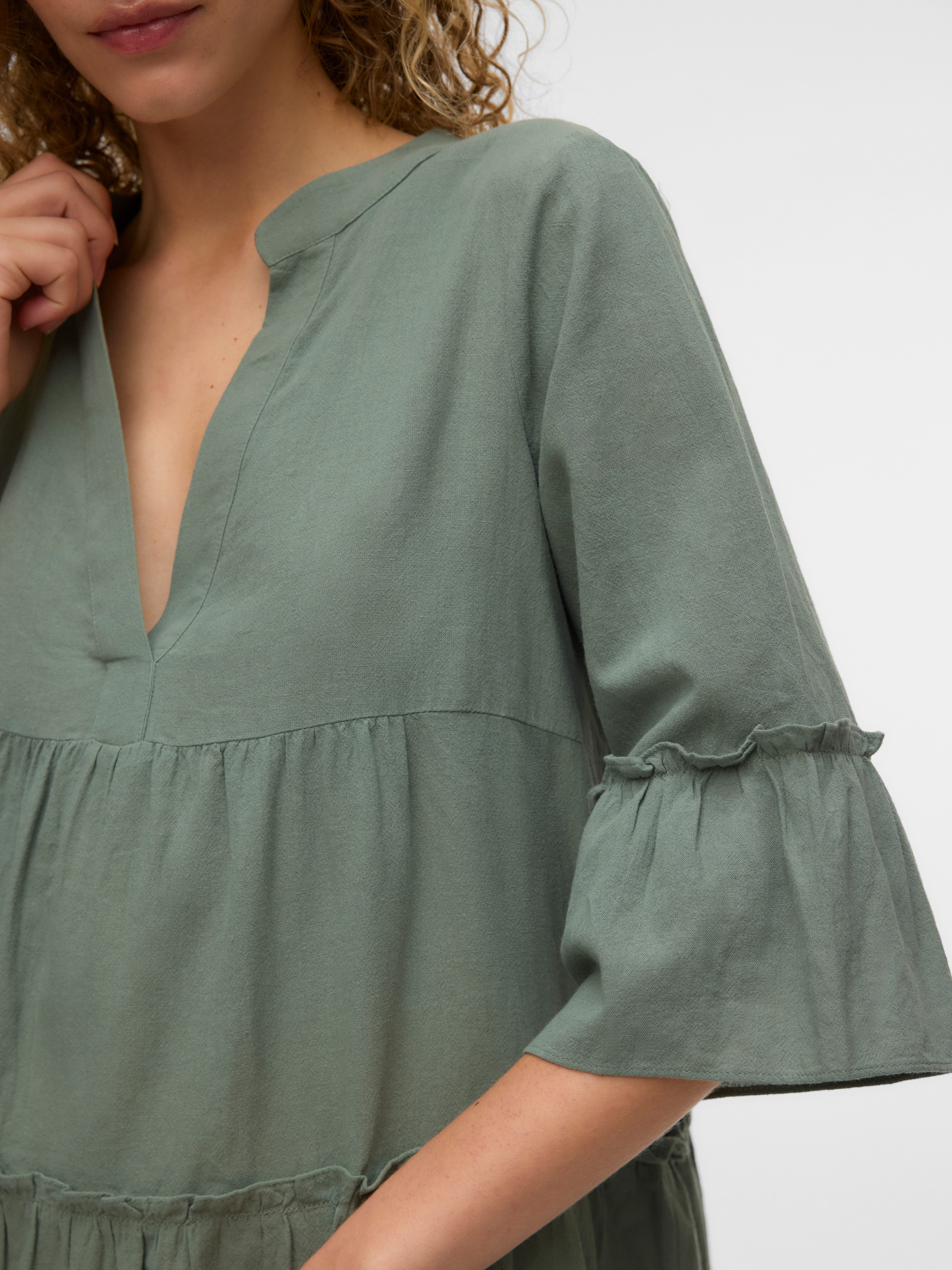 Vero Moda Tunikakleid VMDICTHE 3/4 TUNIC EXP Baumwolle, loose fit