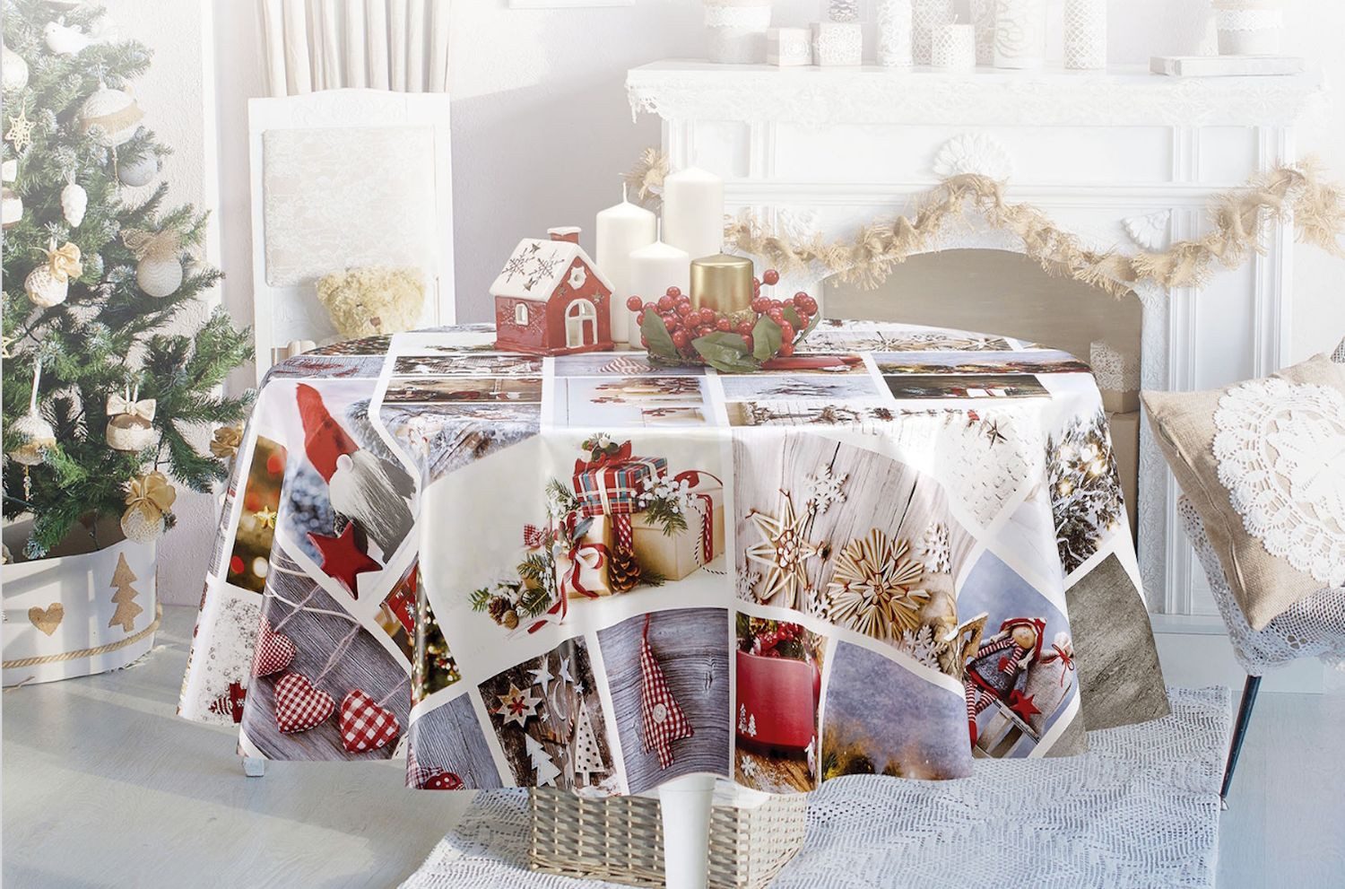 texpot Tischdecke Wachstuch Weihnachten Winter abwischbar Wachstuchtischdecke (1-tlg)