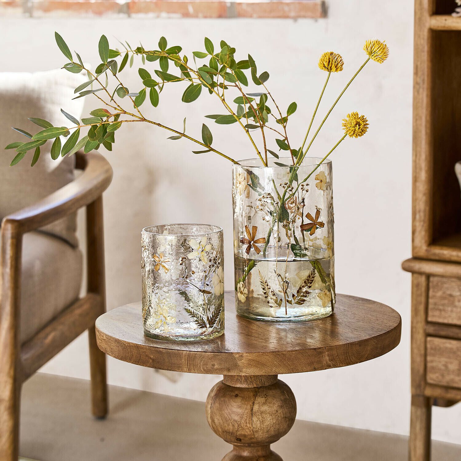 Mirabeau Tischvase Vase 2er Set Coudrisse klar/bunt