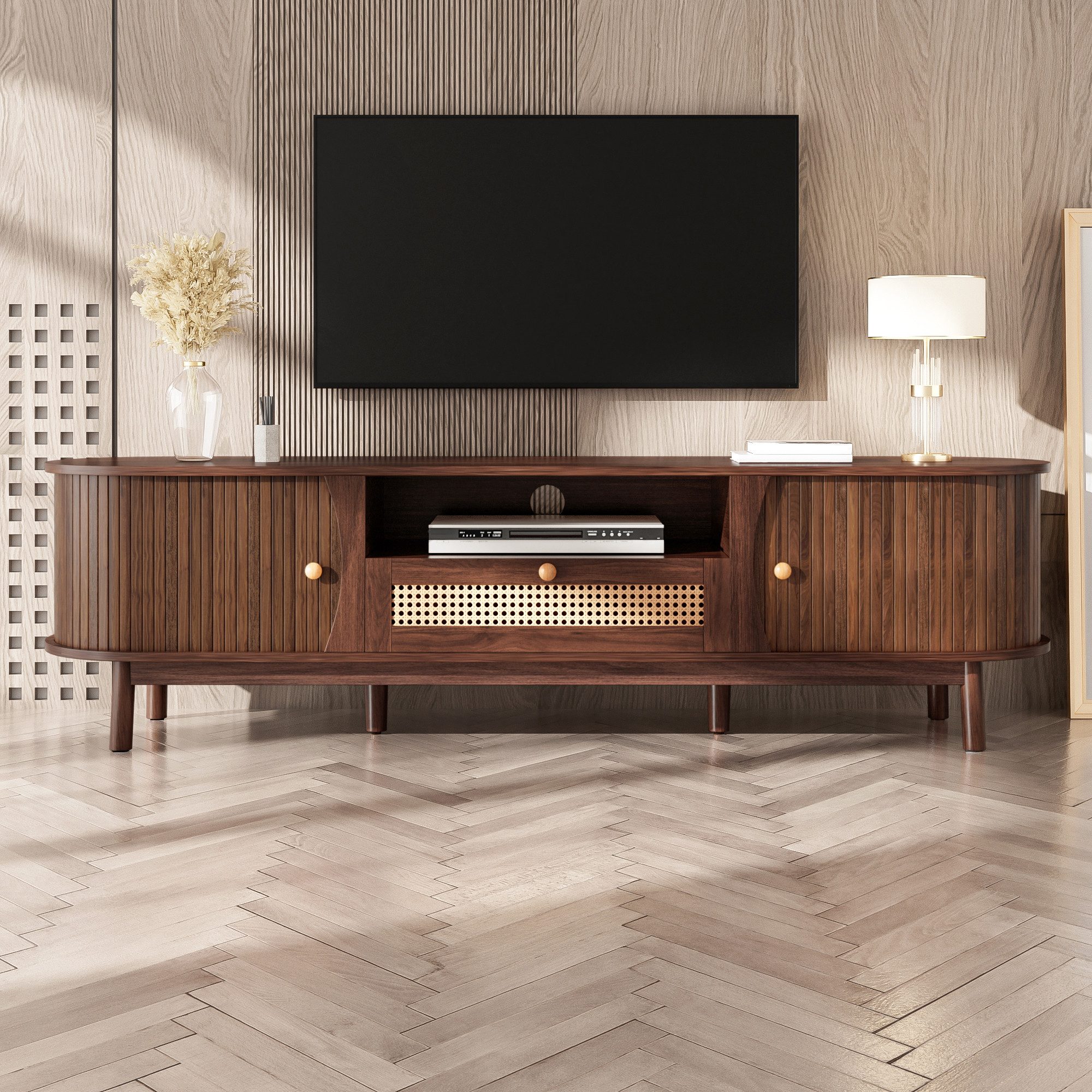 Fine Life Pro TV-Schrank Lowboard / TV‑Schrank / TV‑Lowboard mit Türen und Schubladen