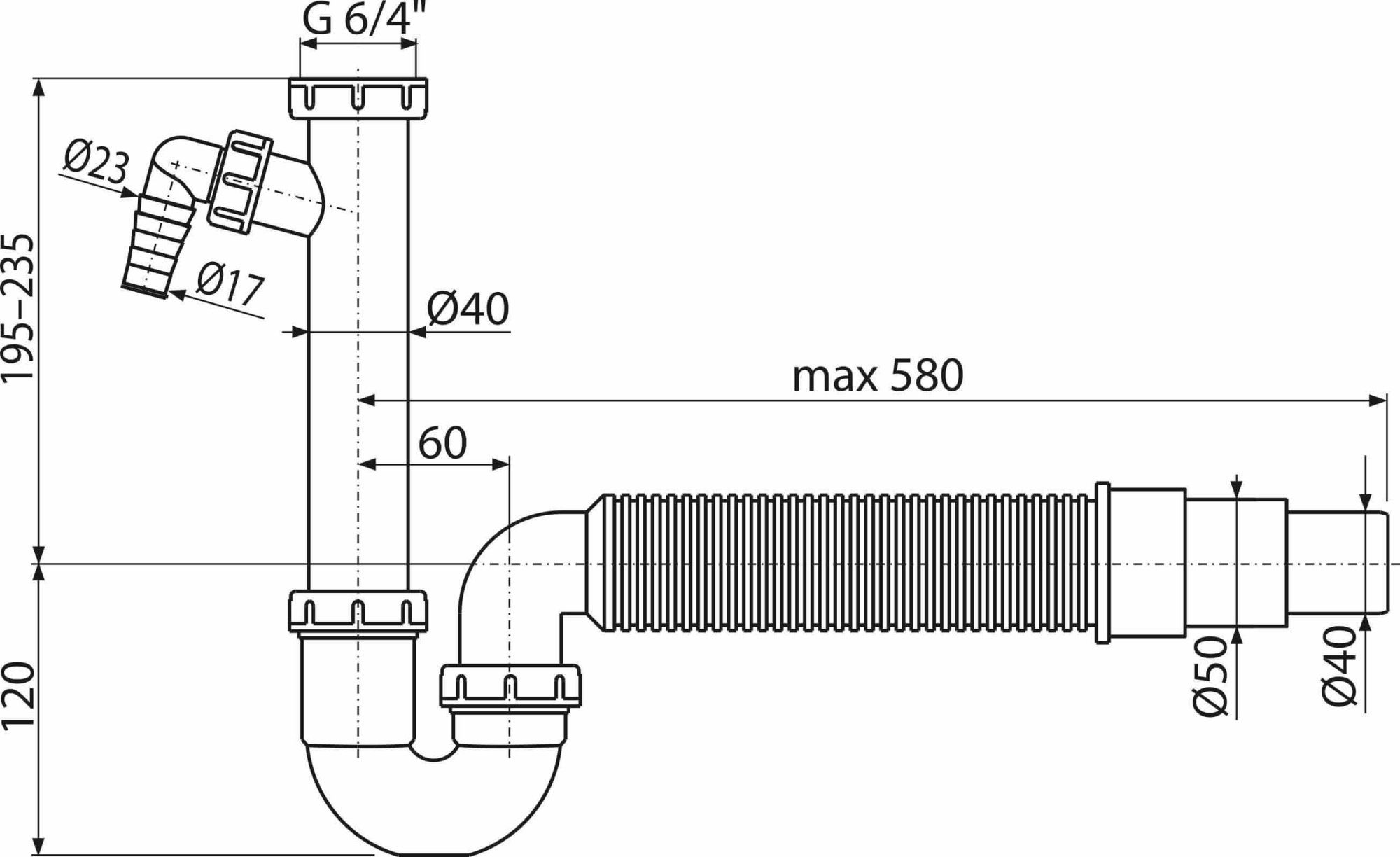 AlcaPlast Siphon AlcaPlast Spülbecken Ablaufgarnitur 1,5'', günstig online kaufen