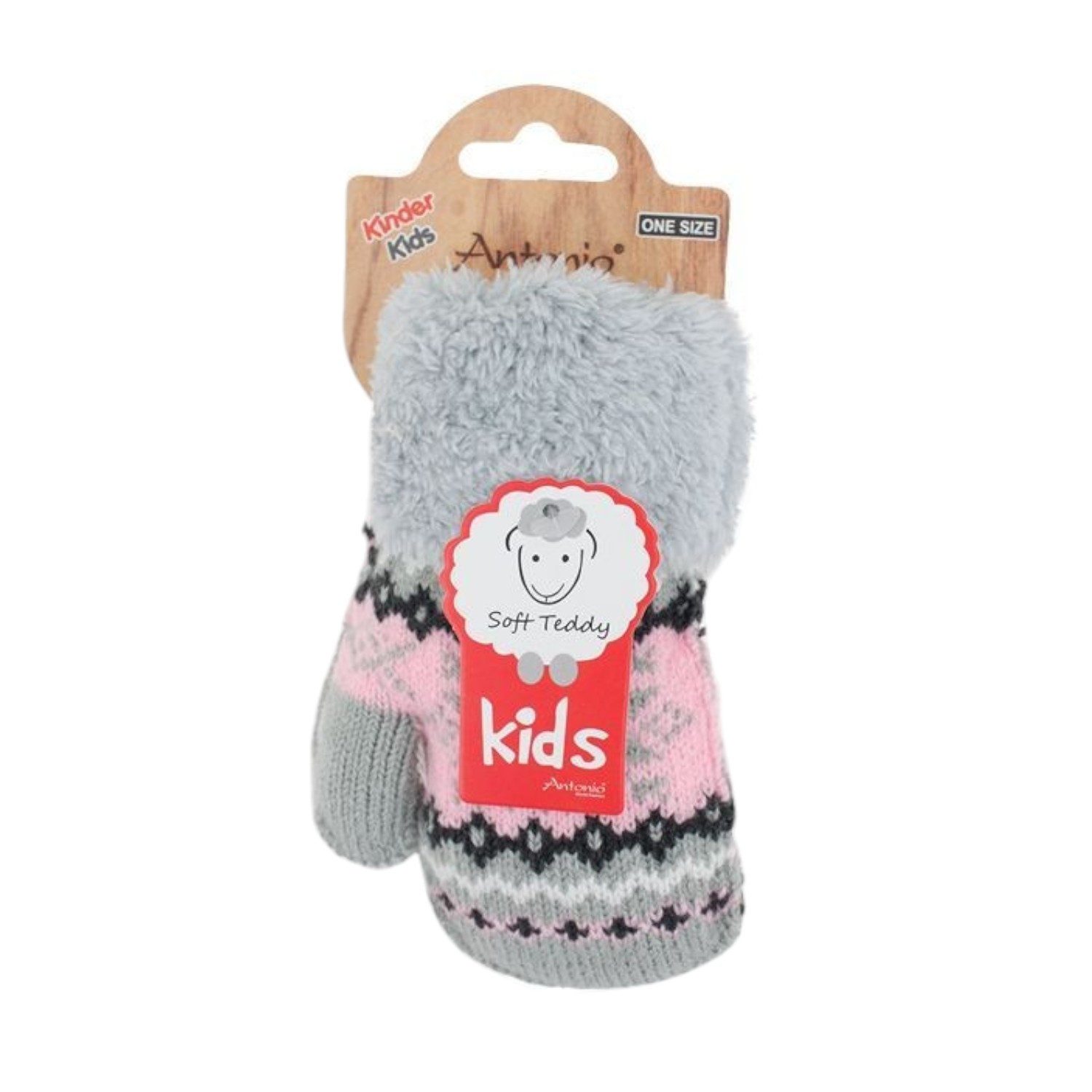 Antonio Варежки Kinder Варежки » Strickhandschuhe Winter Norweger Stern (Kein Set, 2-St., 1 Paar Перчатки) » Kids Winterhandschuhe mit Soft Teddy » Kinderhandschuhe