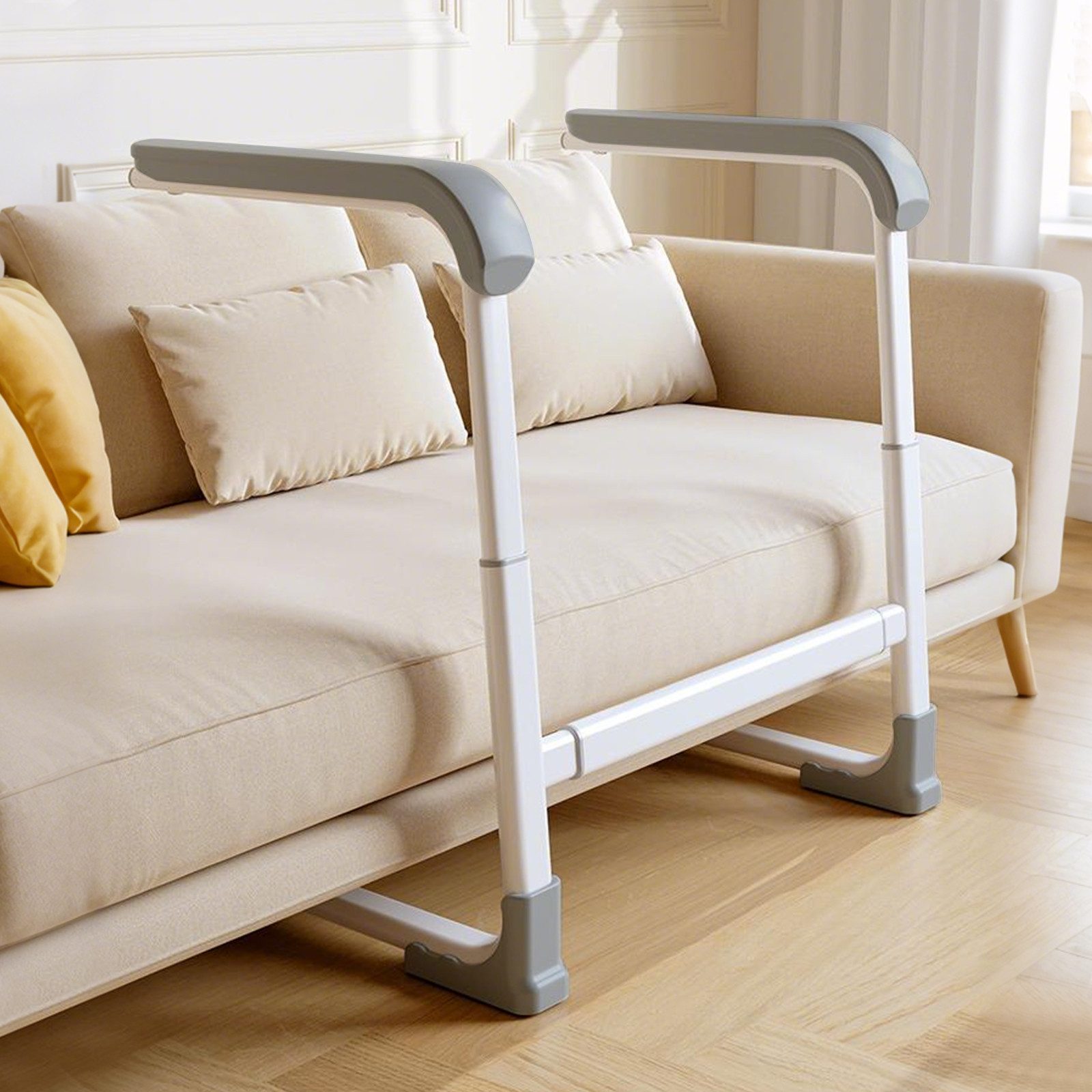 TWSOUL WC-Aufstehhilfe Mobilitäts-Aufstehhilfe Höhe&Breite verstellbar Stuhl-Couch-Stehhilfe, bis 204kg, Senioren und Menschen mit Mobilitäts-Einschränkungen