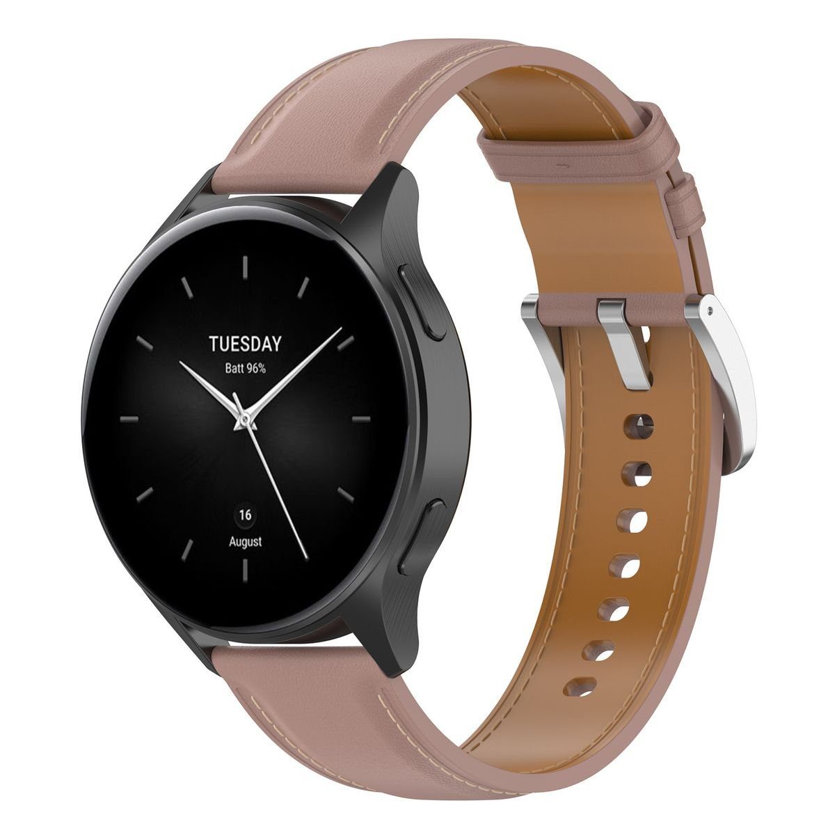 Für Xiaomi Pro Kunst-Leder Armband 2 Smartwatch-Armband hochwertiges Pink Ersatz Wigento Watch