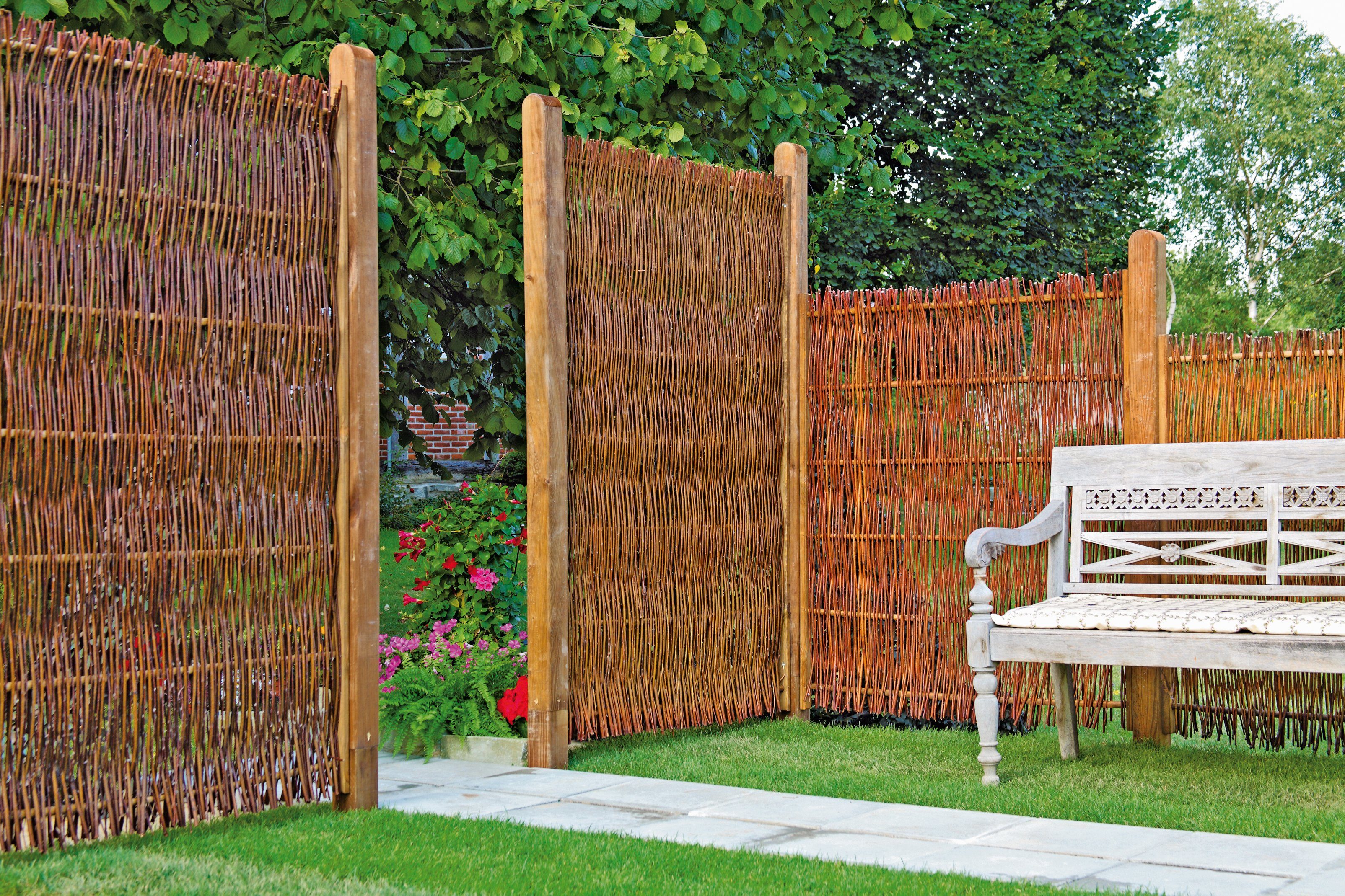 Tetzner & Jentzsch Gartenzaun FUEGO Weidengeflechtzaun günstig online kaufen