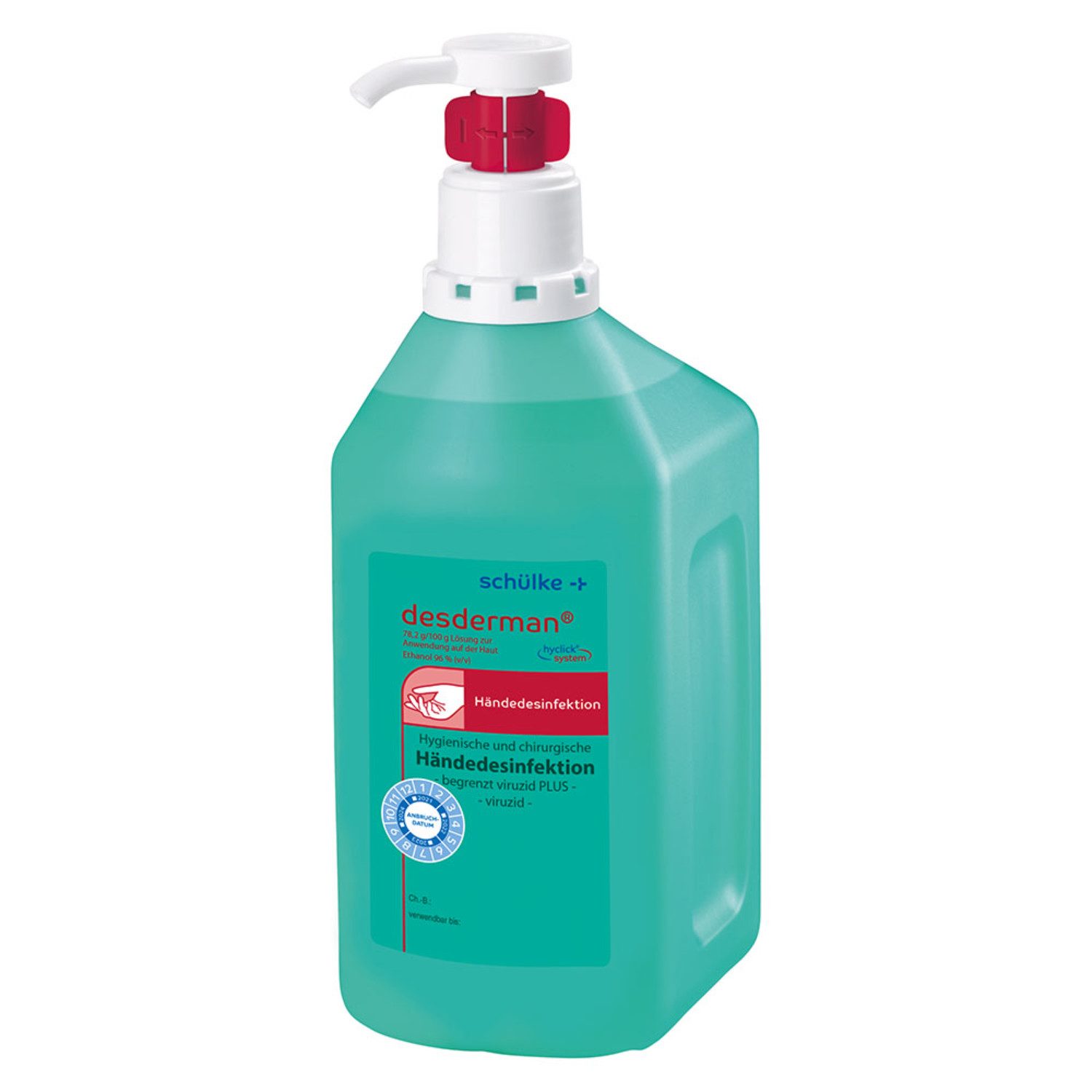 SCHÜLKE & MAYR GmbH Schülke Desderman Hyclick Händedesinfektion 1000 ml Hand-Desinfektionsmittel (Einzelartikel, [1-St. 1 Verpackung à 1000 ml)