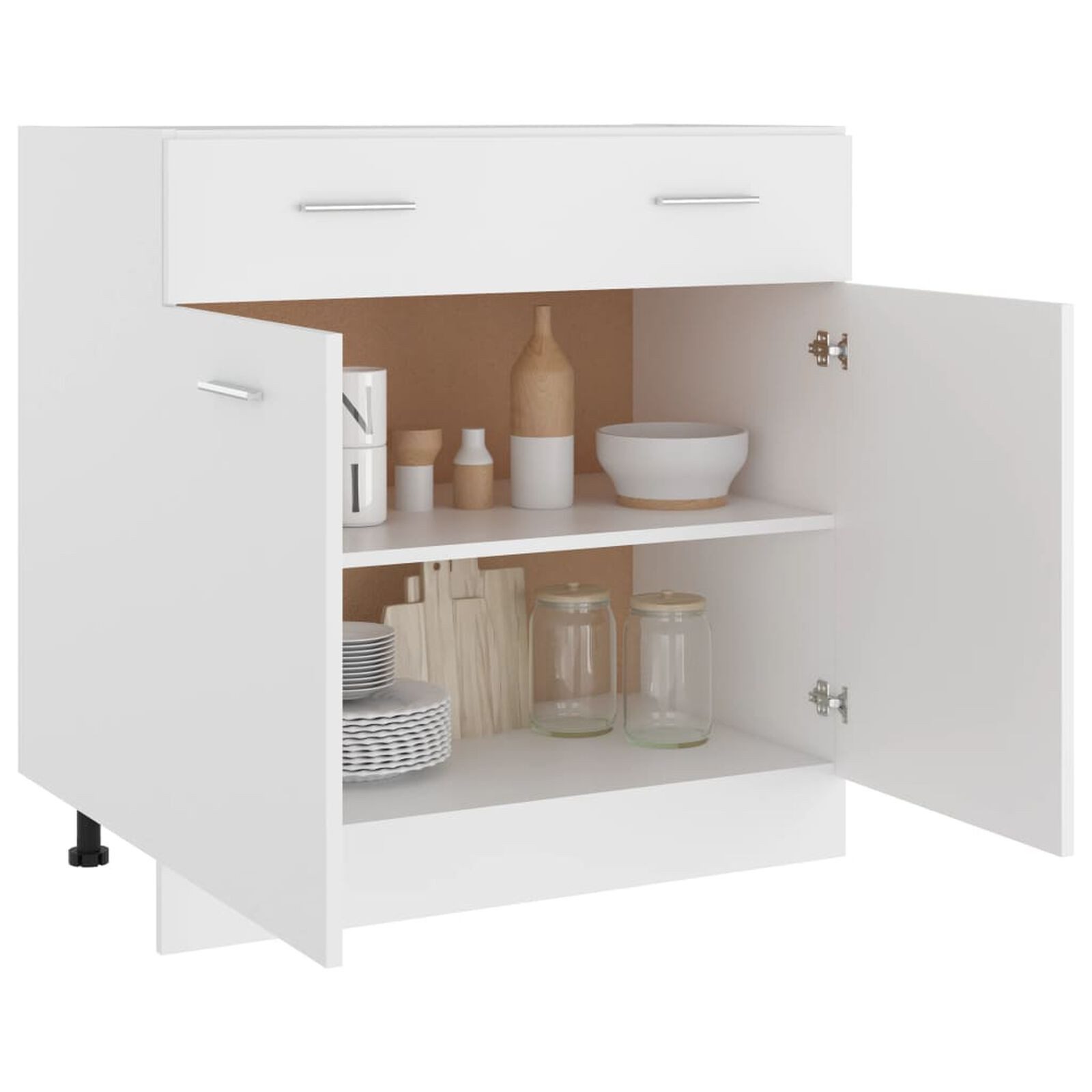 DOTMALL Auszugsunterschrank Schubunterschrank Lyon Weiß 80x46x81,5 günstig online kaufen