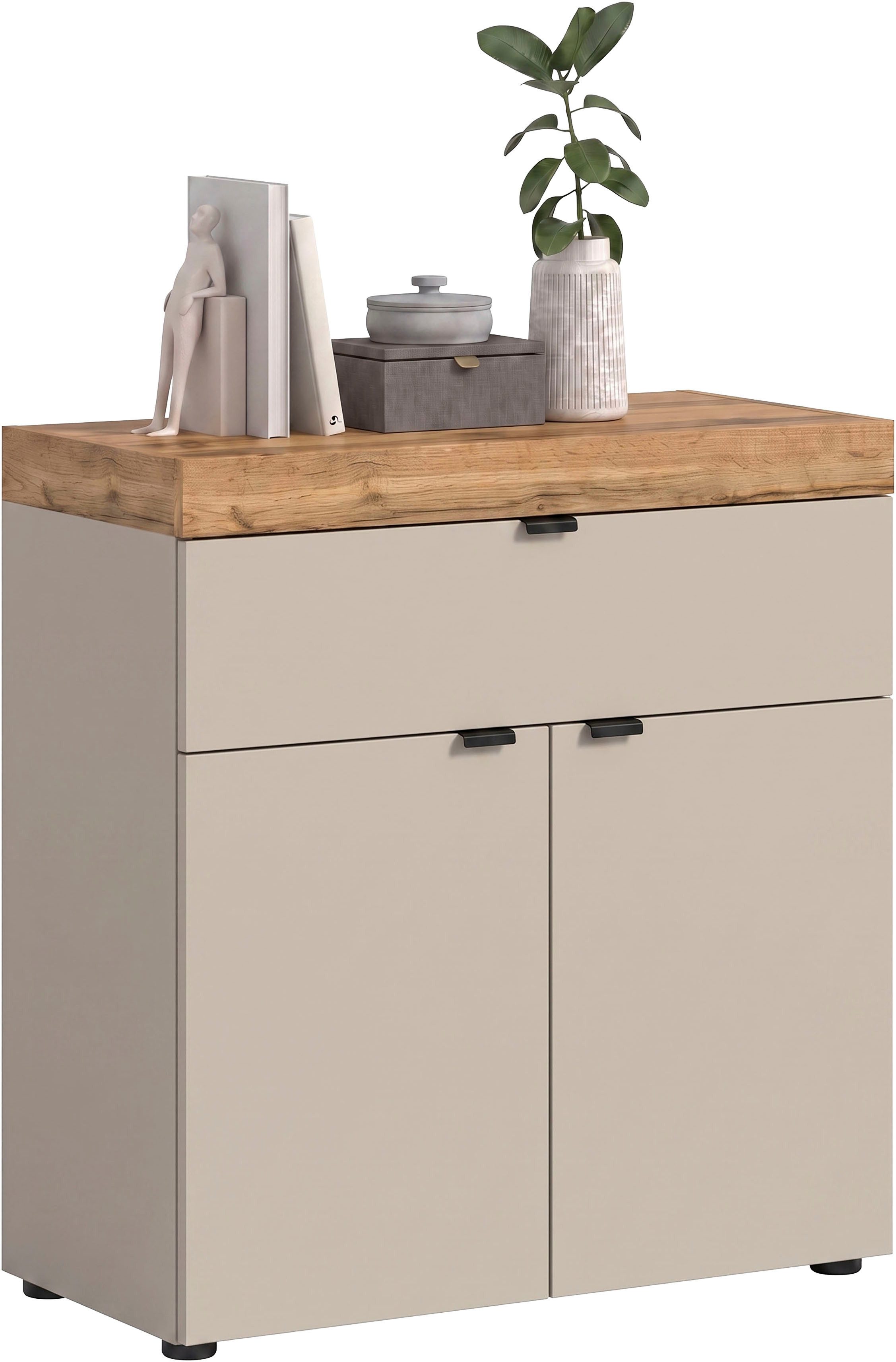 OTTO home Kommode MAMBO II, Breite 77cm, 2 Türen, 1 Einlegeboden, 1 Schubkasten (1 St., 2-farbige Ausführung, in verschiedenen modernen Trendfarben erhältlich), Kommode, Anrichte, Wohnzimmer, Schlafzimmer