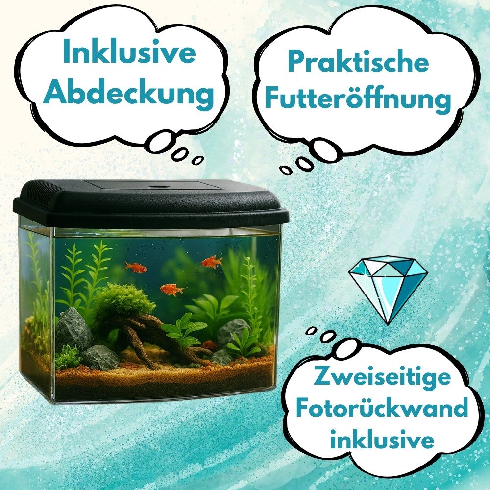 GarPet Aquarium Nano Aquarium Mini Terrarium Garnelen Aquarium Klein Aufzuchtbecken