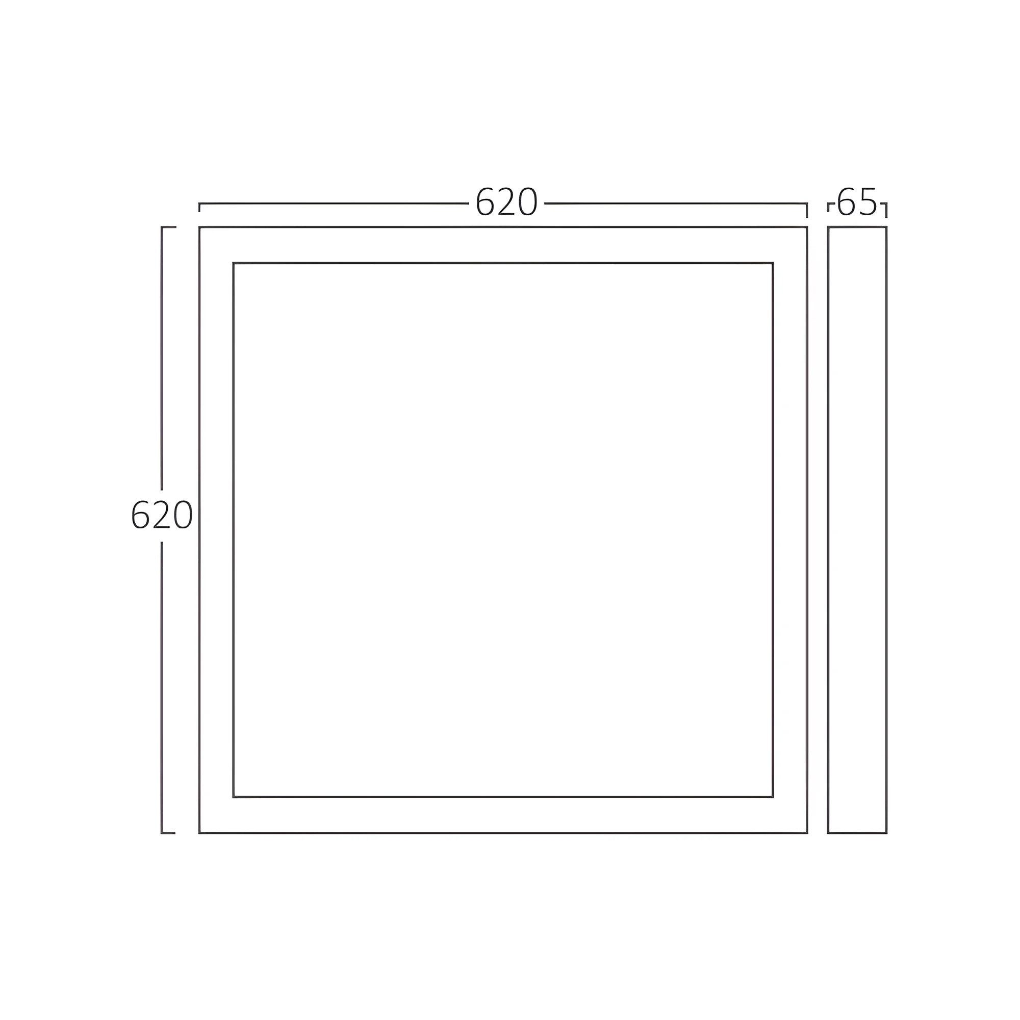 Braytron LED Panel LED Leuchte Weiß Metall IP20, LED fest integriert, Langlebig