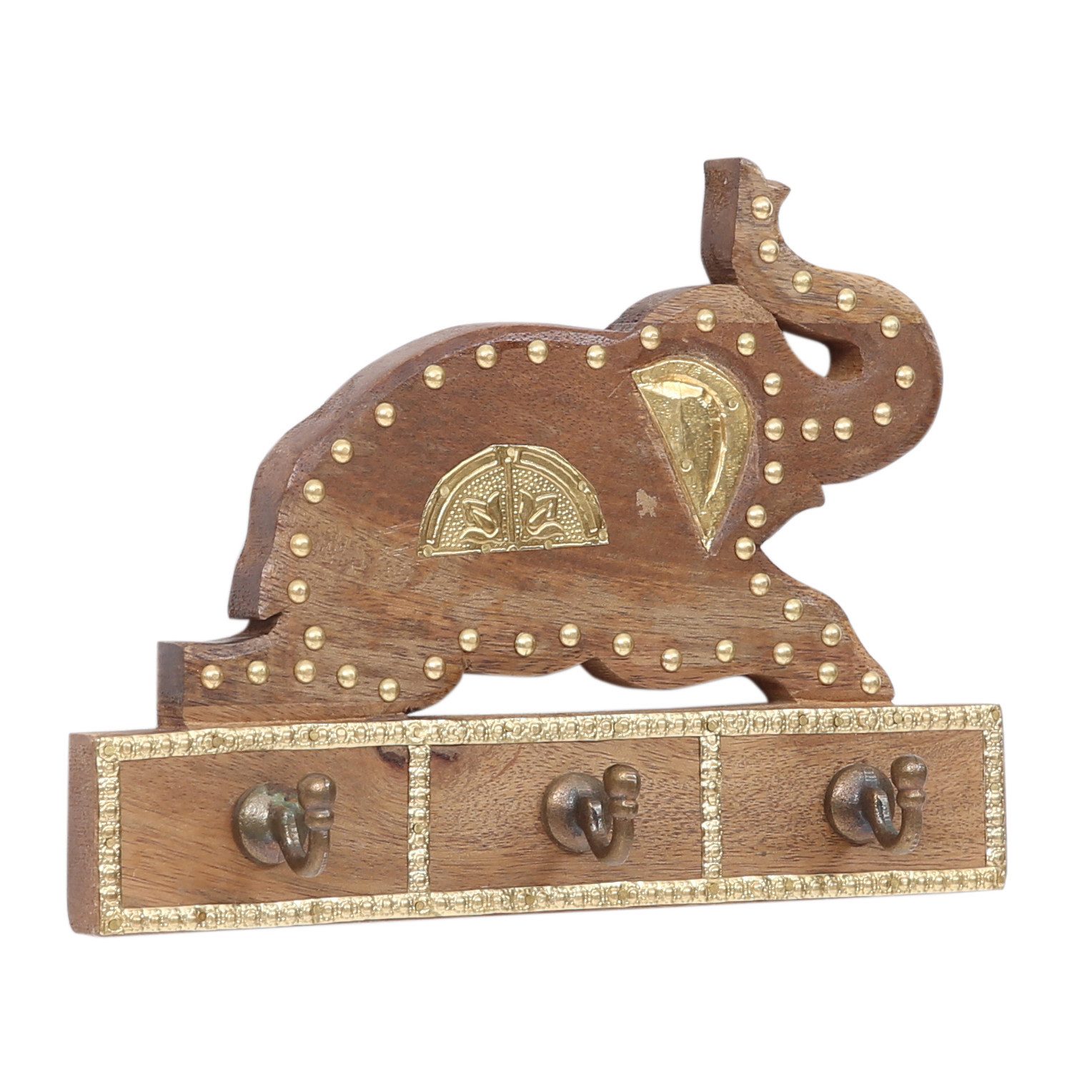 Marrakesch Orient & Mediterran Interior Kleiderhaken Kleiderhaken Amrita aus Holz für Kleidung und Accessoires, Braun 25 cm, (1-St), Handarbeit – Bild 3 von 5