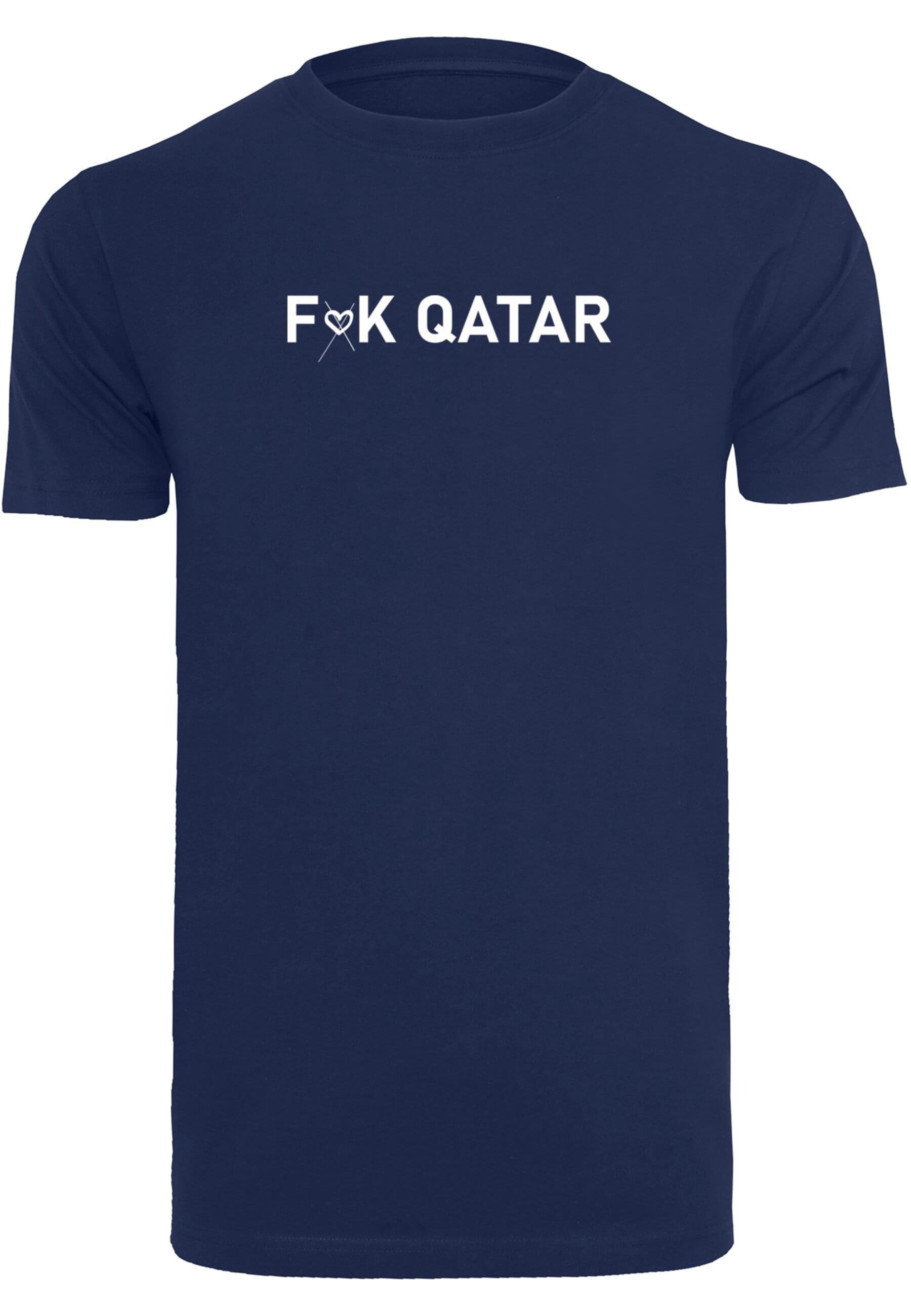 Merchcode T-Shirt Herren F (no heart) K Qatar T-Shirt Round Neck (1-tlg) lightnavy