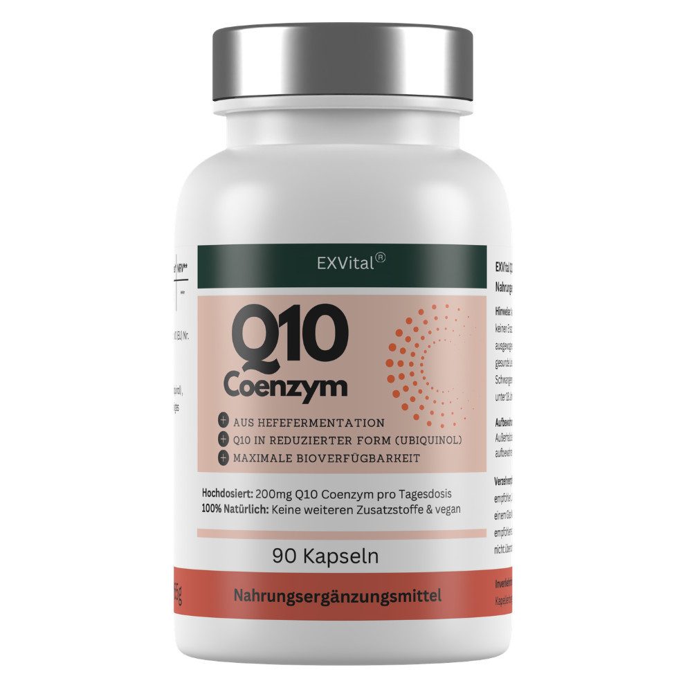 Q10 Coenzym Ubiquinol Kapseln, hochdosiert 200mg / Tag, ohne Zusätze Softgel Kapseln, 65 g