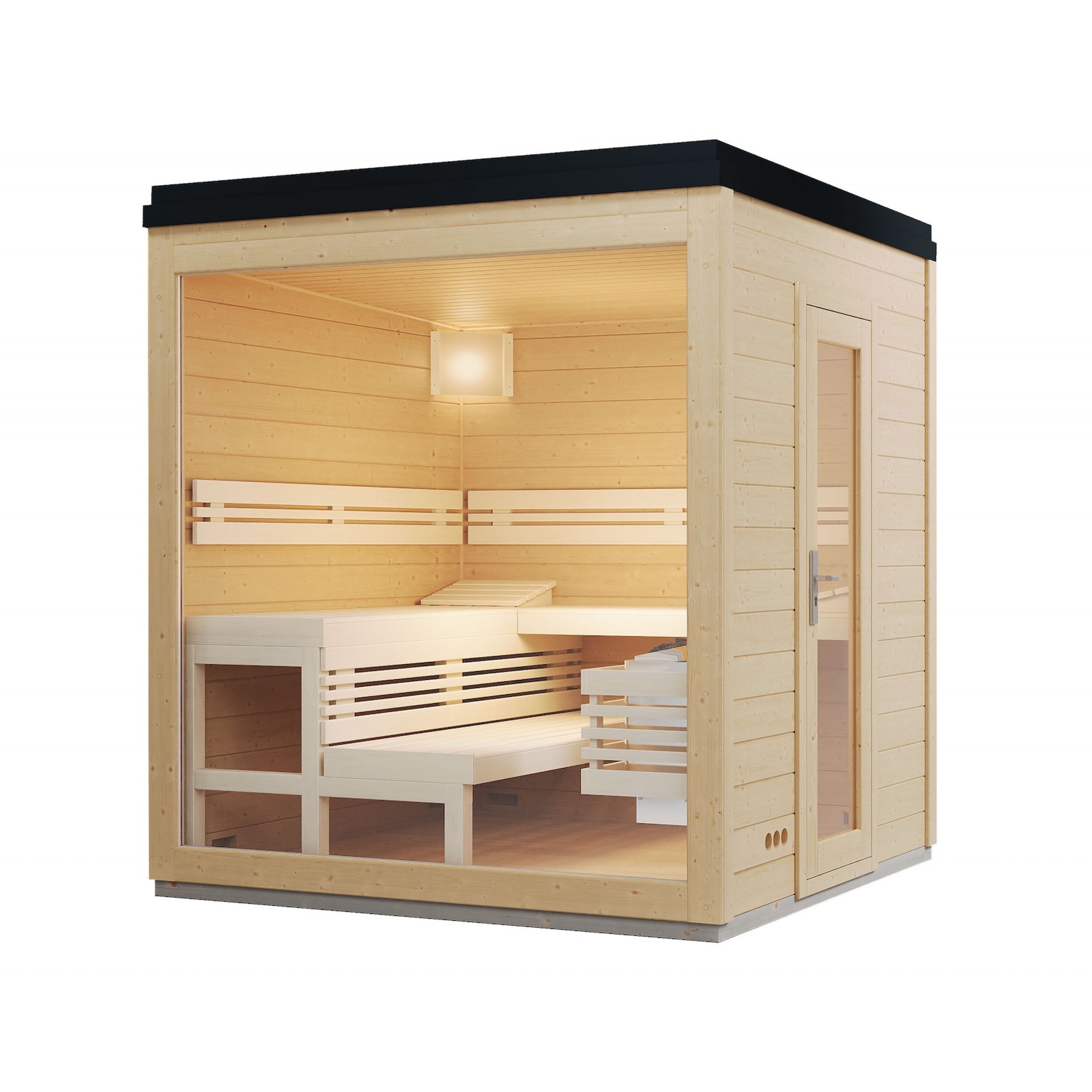 Infraworld Fasssauna Infraworld Gartensauna CASA 1 Außensauna Massivholz Saunahaus 215,6