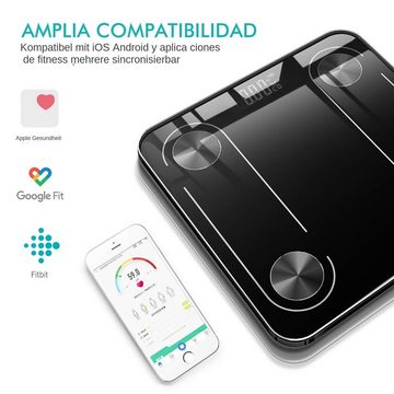 yozhiqu Körper-Analyse-Waage Körperfettwaage, Smart Scale Bluetooth digitale Körper-Analyse-Waage, 1-tlg., 70 bezogene Daten hohe Genauigkeit kompatibel mit Android und IOS