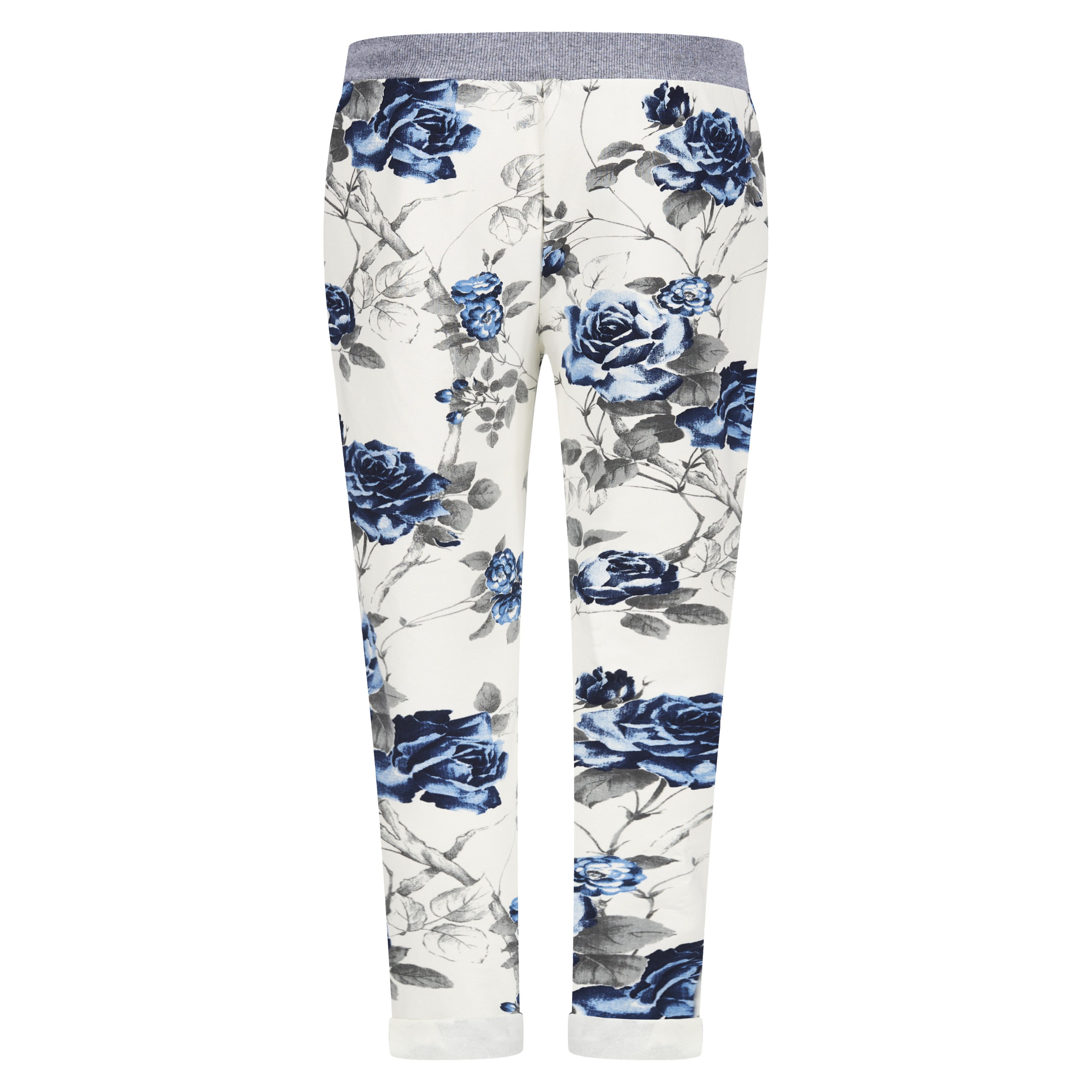 Mississhop Chinohose Damen Hose Blumen Jogginghose günstig online kaufen