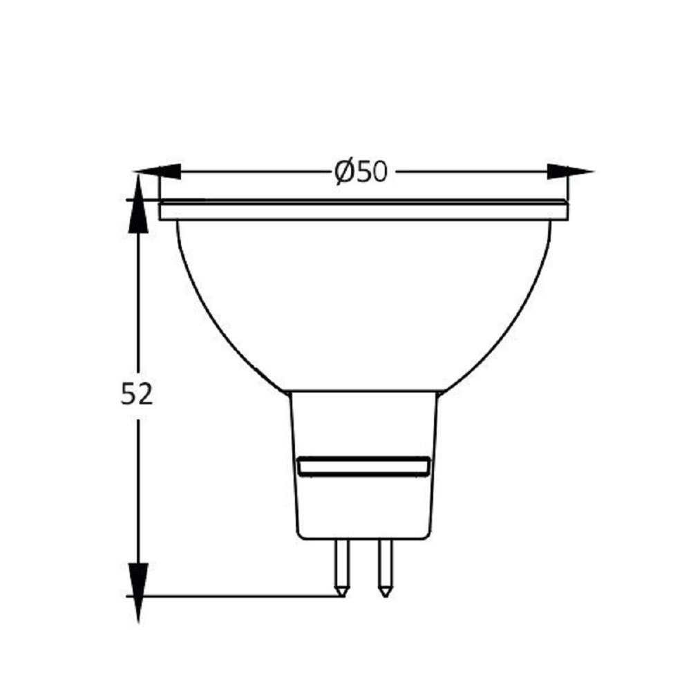 3000K 38° Birne ersetzt 30W MR16 Warmweiß LED-Leuchtmittel Braytron 4.5W 350lm 12V