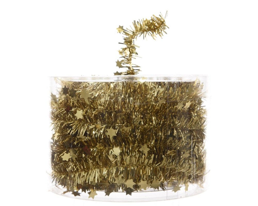 Girlanden Girlande Sternengirlande Weihnachten Baumschmuck Tischdeko gold 7 m