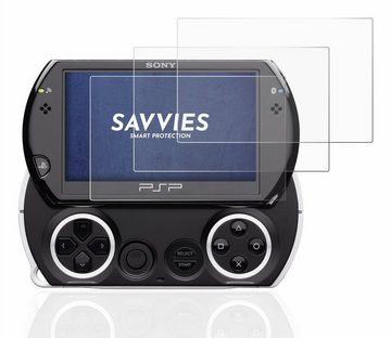 Savvies Schutzfolie für Sony PSP Go, Displayschutzfolie, 6 Stück, Folie klar