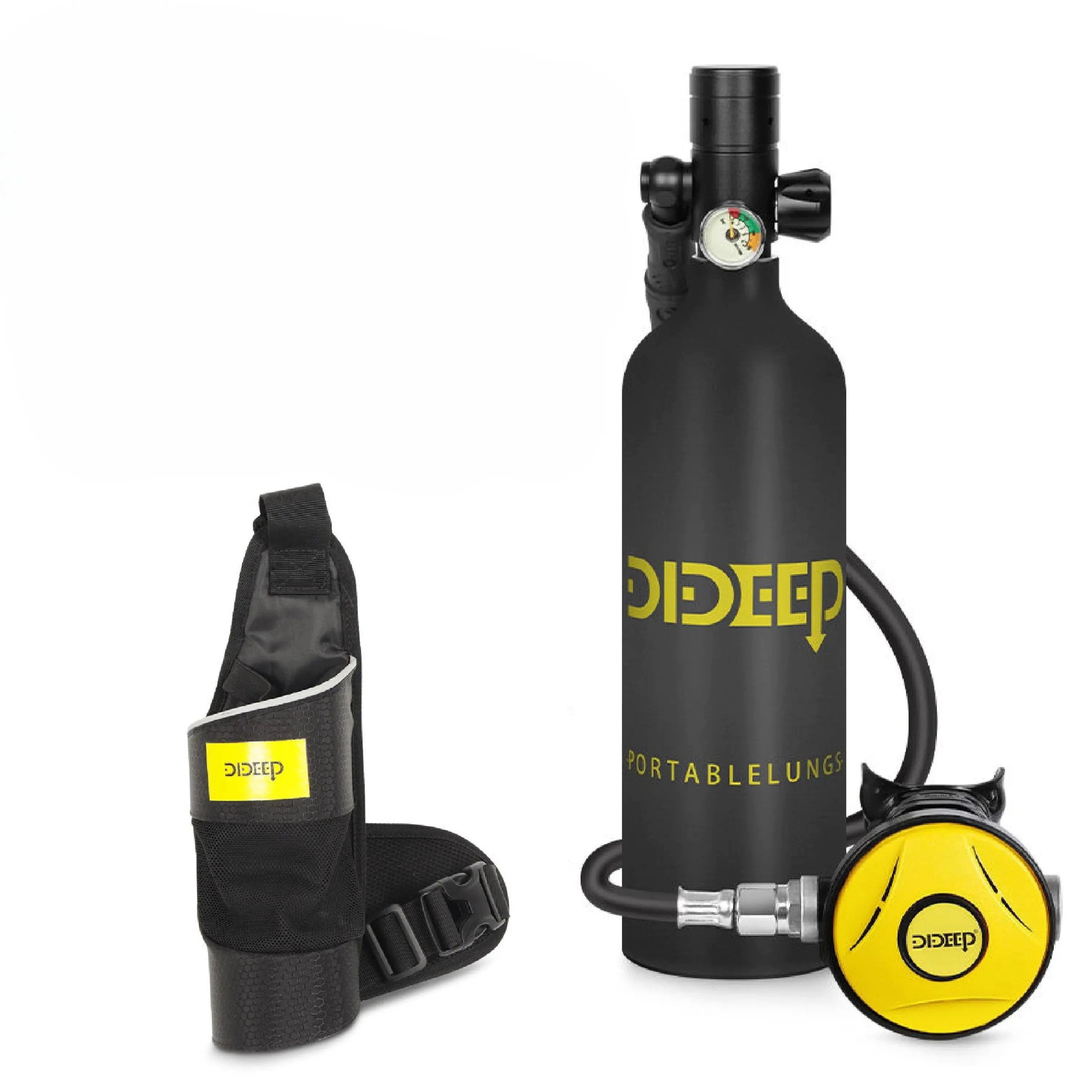 Sport-Knight® Tauchset Premium Tauchflasche mit Halterung 0,5 oder 1L, Tauch Zubehör