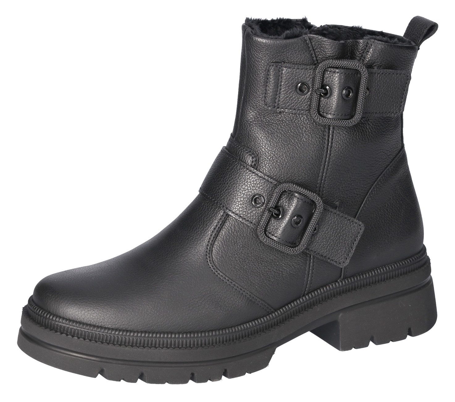 Waldläufer H-Amara Stiefelette Boots mit Schnallen am Schaft, Komfortweite H = sehr weit