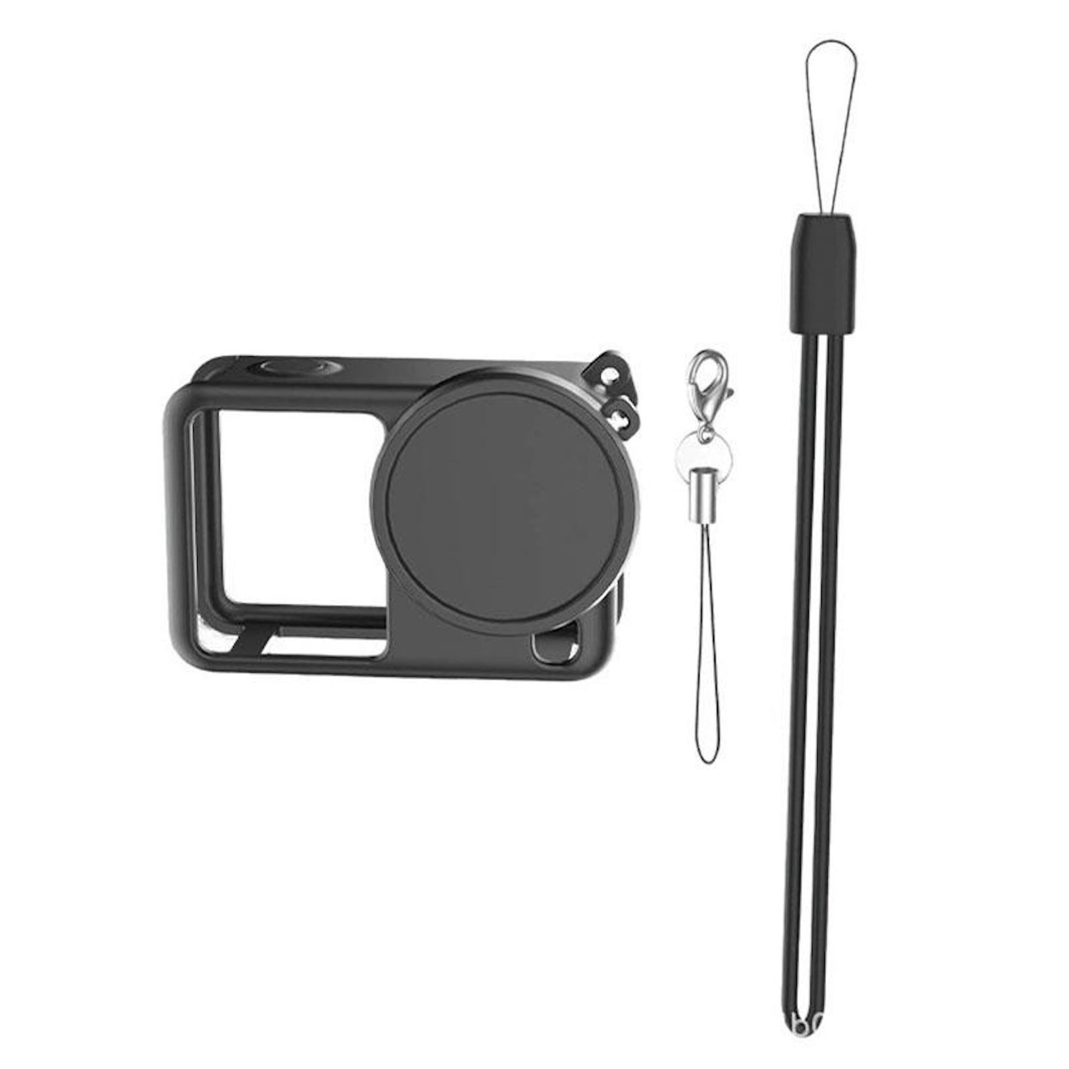 Wigento Für DJI Osmo Action 6 Silikon Body Linsenkappe Schutzcover Schwarz Zubehör Drohne
