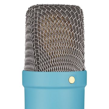 RØDE Mikrofon NT1 Signature Blue (Studio-Mikrofon Blau), mit Mikrofonständer