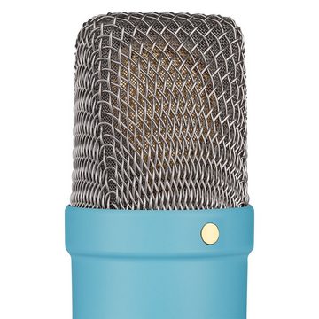 RØDE Mikrofon NT1 Signature Blue (Studio-Mikrofon Blau), mit Gelenkarm Weiss