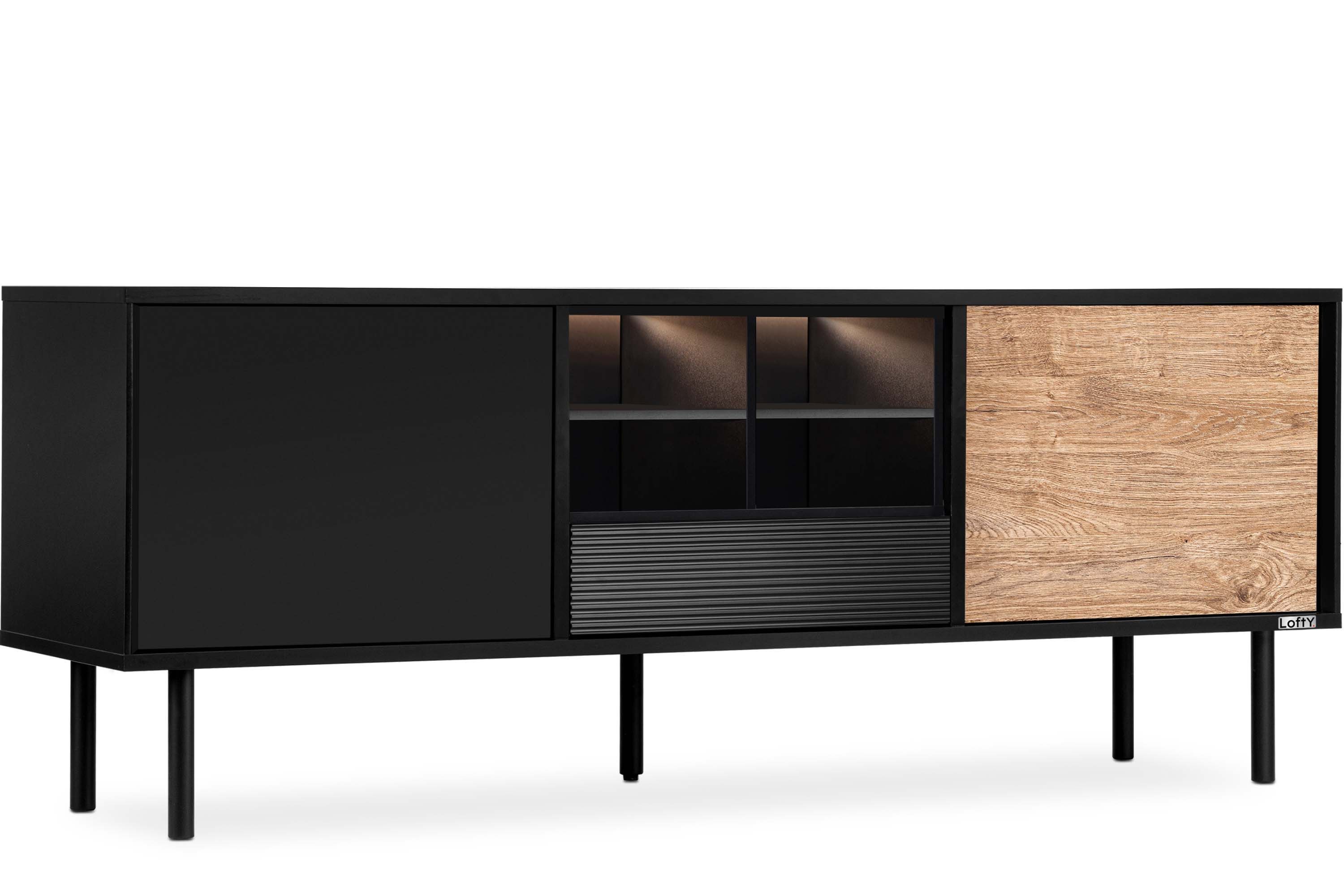 KONSIMO® TV-Schrank LOFTY TV-Board, Fernsehschrank Lowboard, günstig online kaufen