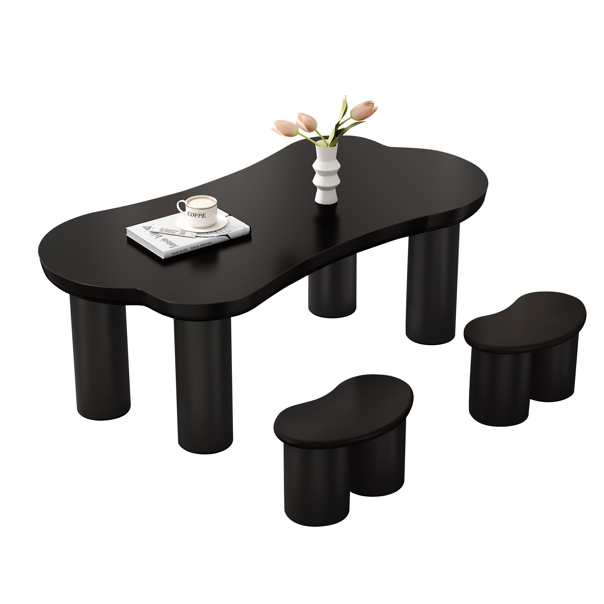 OKWISH Couchtisch Beistelltisch Scandi (Couchtisch-Set, 3-St., günstig online kaufen