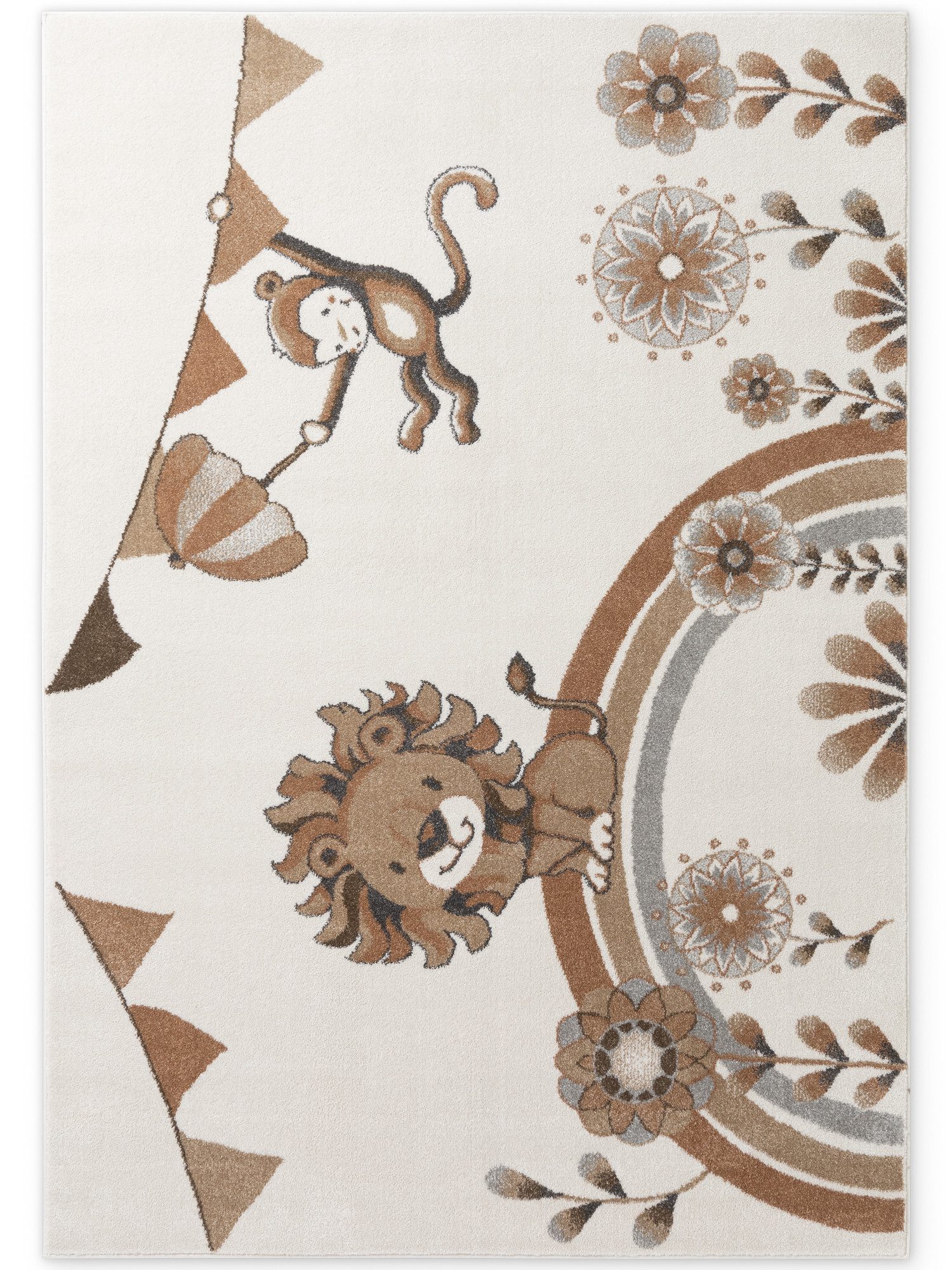 Villeroy & Boch Kinderteppich Roar like a Lion Summer Party Teppich, rechteckig, Höhe: 9 mm, Spielteppich weich, Kinderzimmer, Boho Kids Spielunterlage, Tieremotiv