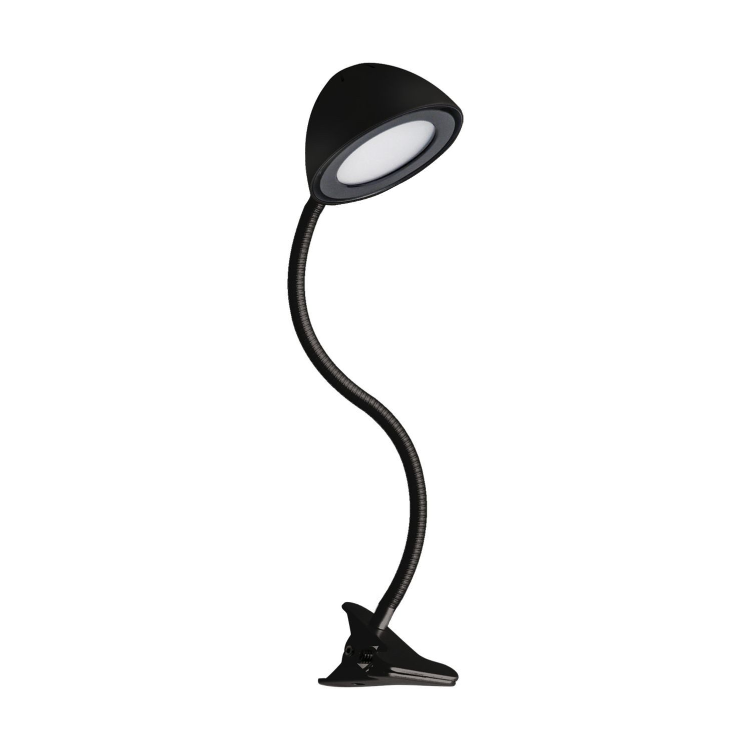 Licht-Erlebnisse Schreibtischlampe GAVIN, LED, Neutralweiß, LED Schwarz 60 cm 4100 K 248 lm Edelstahl