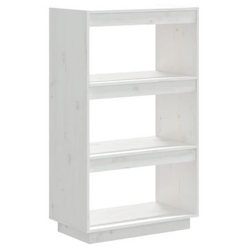 furnicato Bücherregal Bücherregal/Raumteiler Weiß 60x35x103 cm Massivholz Kiefer