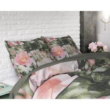 Bettwäsche Flower Fashion Art - Bettbezug +Kissenbezüge, Sitheim-Europe, Baumwolle, 3 teilig, Weich, geschmeidig und wärmeregulierend