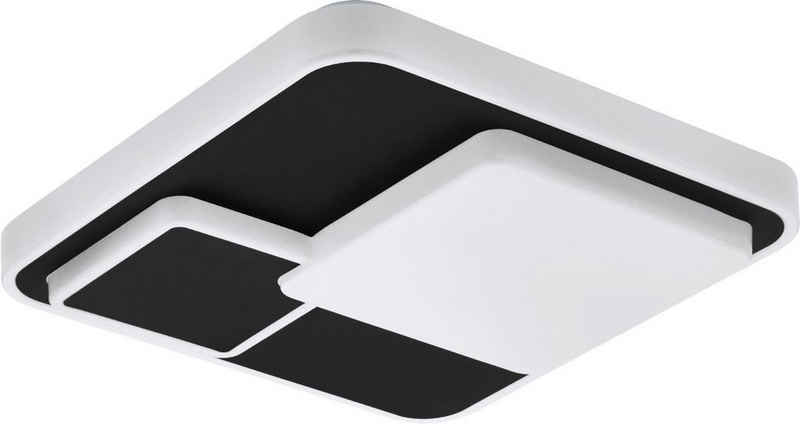EGLO Deckenleuchte Eglo LED Deckenleuchte Lepreso weiß-schwarz 38,5 x, LED, Nicht dimmbar nicht Smart Home-fähig ohne Bewegungsmelder