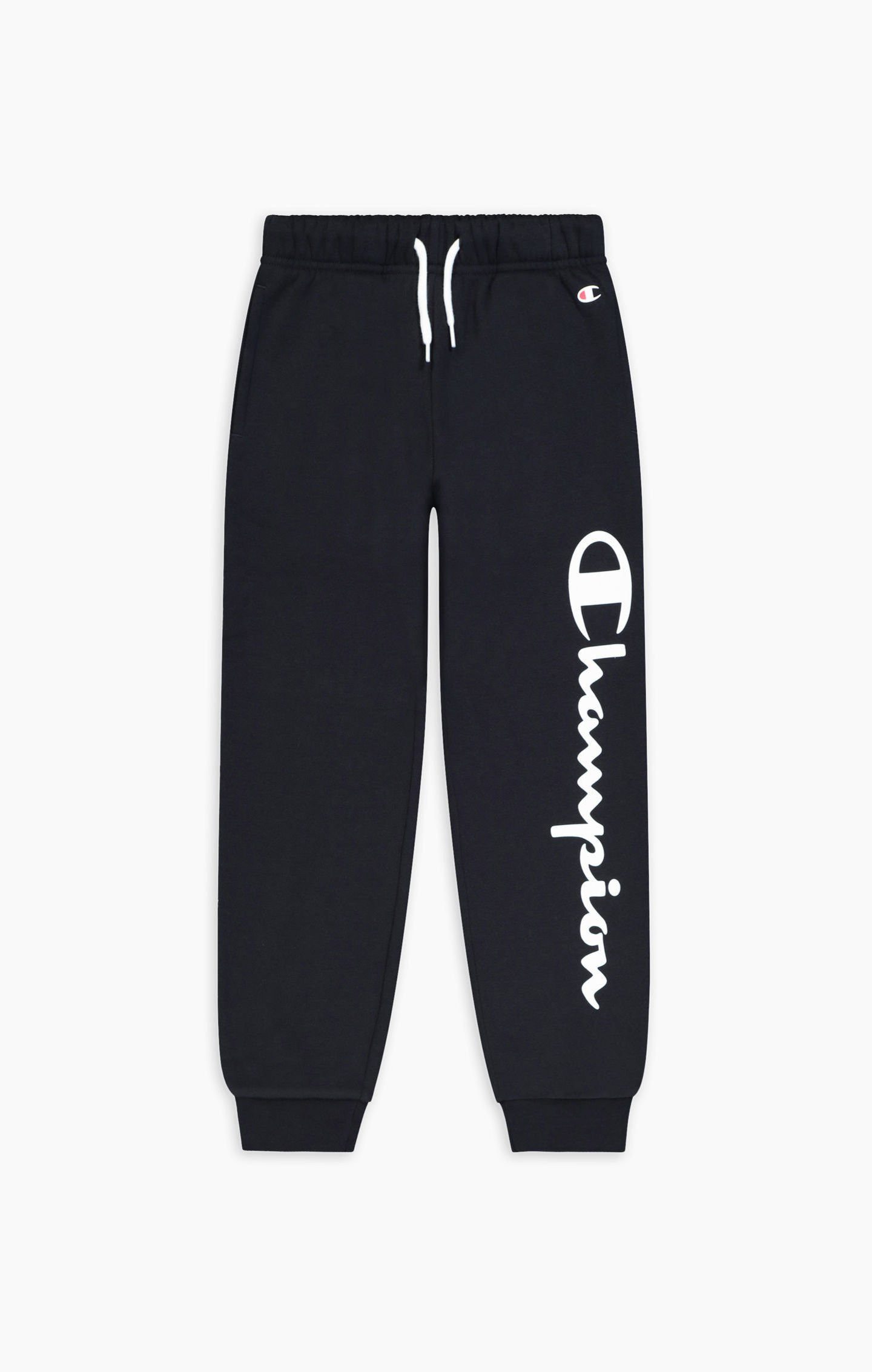 Champion Jogginghose Freizeit (gefüttert, grosser Champion Logo Schriftzug) lang navyblau