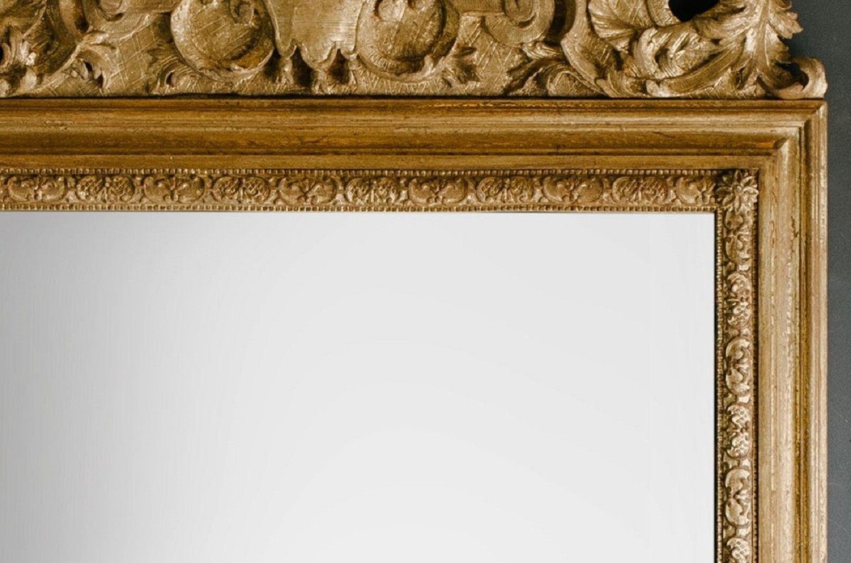 Casa - Gold mit Prunkvoller H. handgefertigter 207 x 93 cm Padrino Spiegel Verzierungen Wandspiegel Barockspiegel Barock wunderschönen