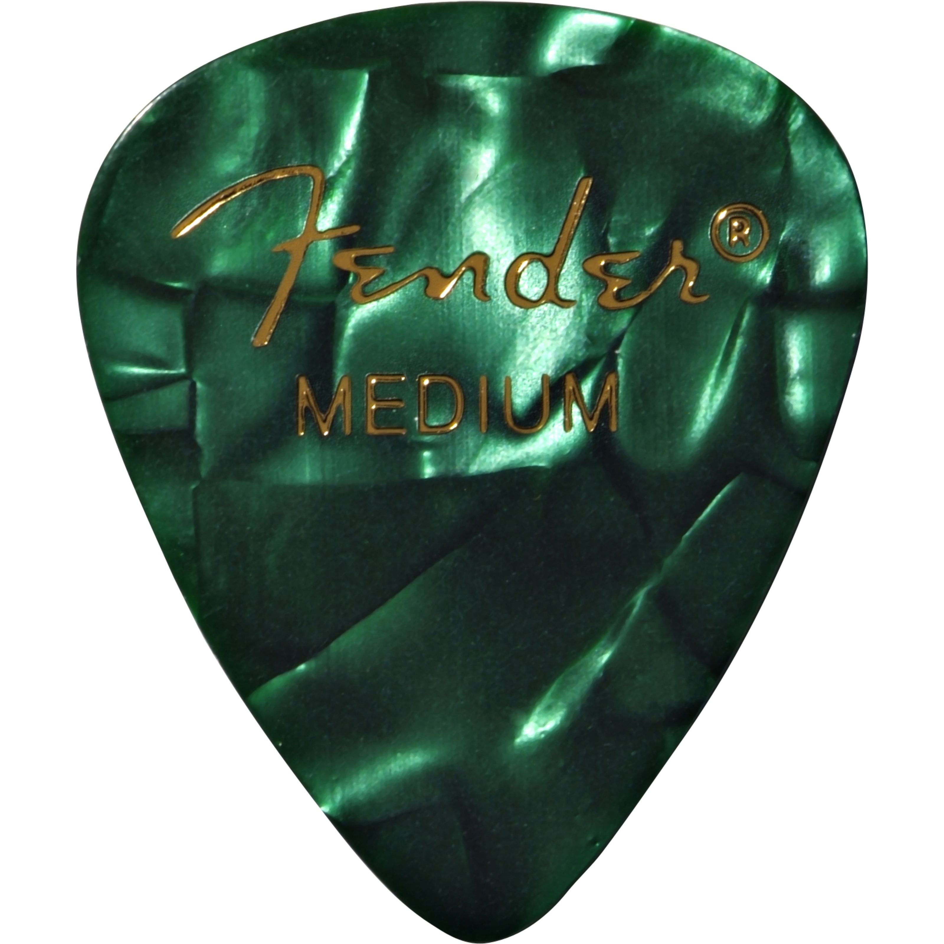Fender Plektrum, Picks 351 Green Moto Medium - Plektren Set