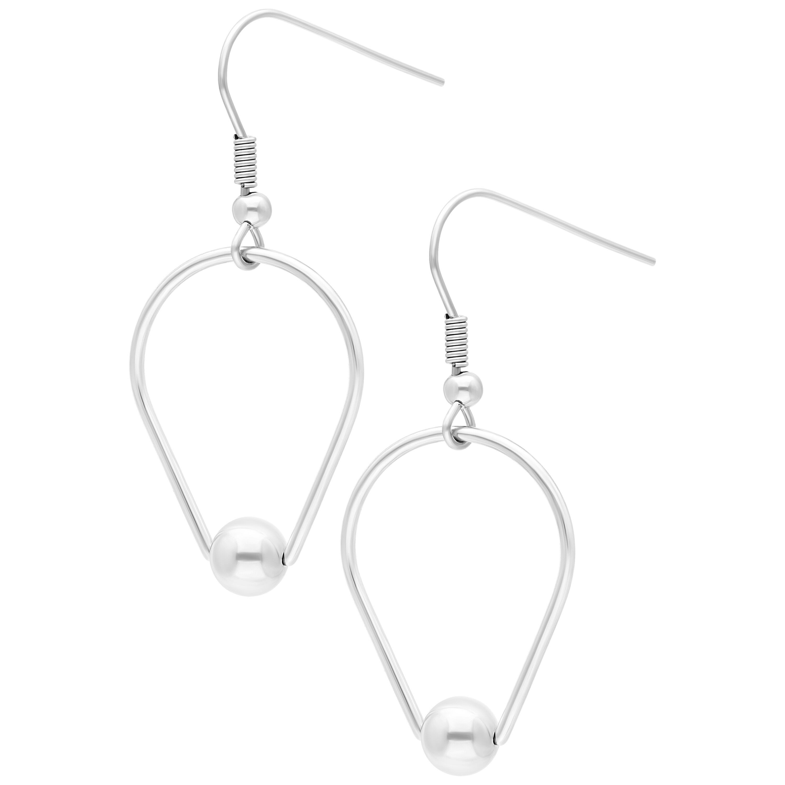 Paar Ohrhänger Teardrop-Ring Earrings